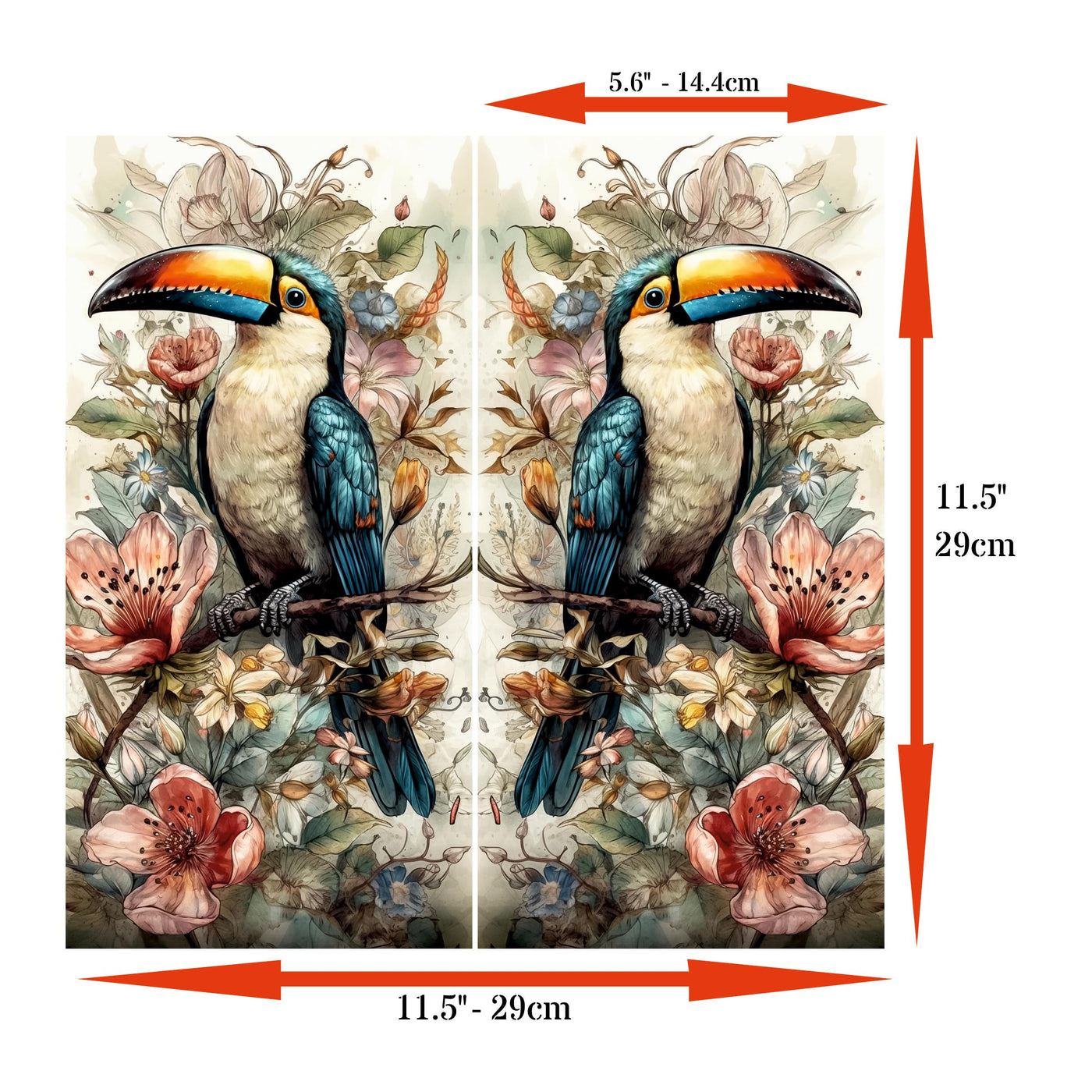 Decoupage Rice Paper, 29 x 29cm (2 sheets) - 3x images for Furniture Poster Craft Decoupage by CRAFT KREATIVELY