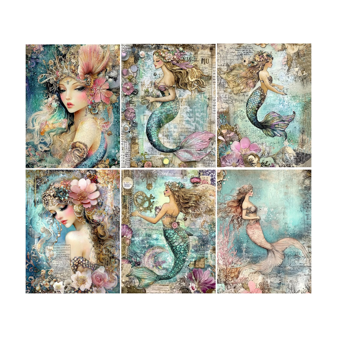 Decoupage Rice Papers - 6 Pieces | 6 Unique Designs | Versatile Decoupage Designs for Art Projects & Crafting by CRAFT KREATIVELY