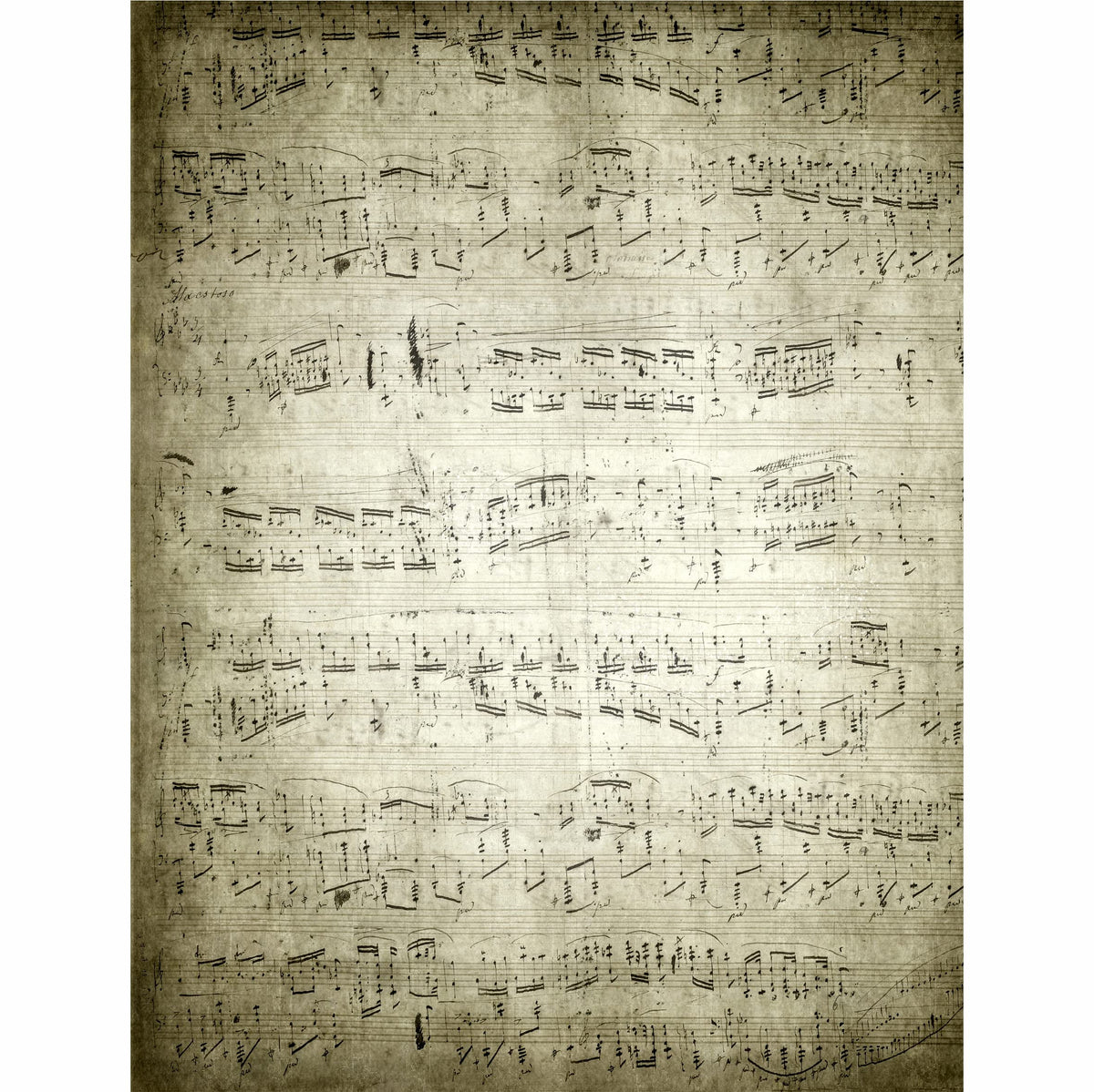 Antique Background Mulberry Rice Paper, 20.5 x 26.5cm - 6 x Different Printed Mulberry Paper Images 30gsm Visible Fibres for Decoupage Crafts Mixed Media Collage Art