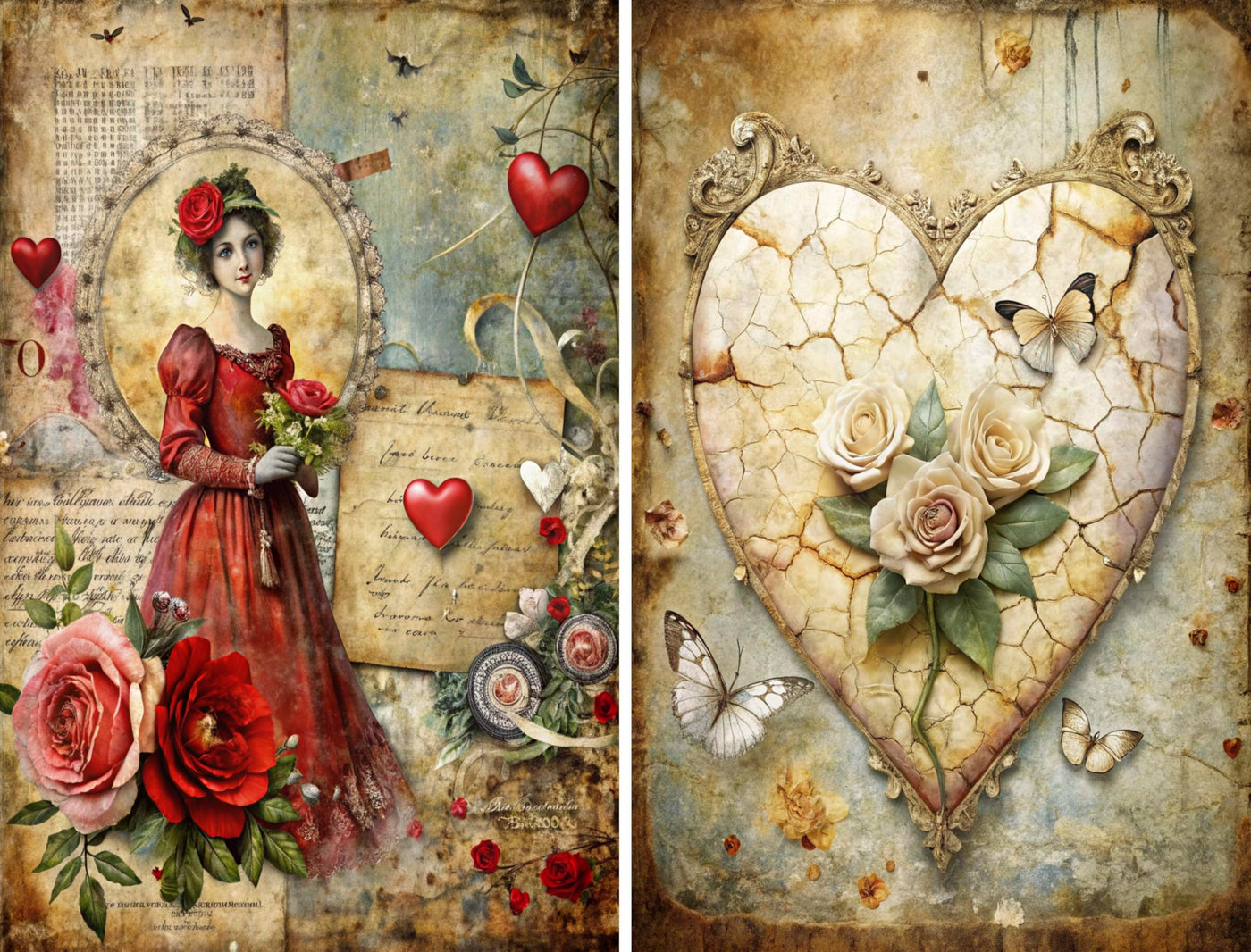 Decoupage Rice Papers - 6 Pieces | 6 Unique Designs | Versatile Decoupage Designs for Art Projects & Crafting by CRAFT KREATIVELY