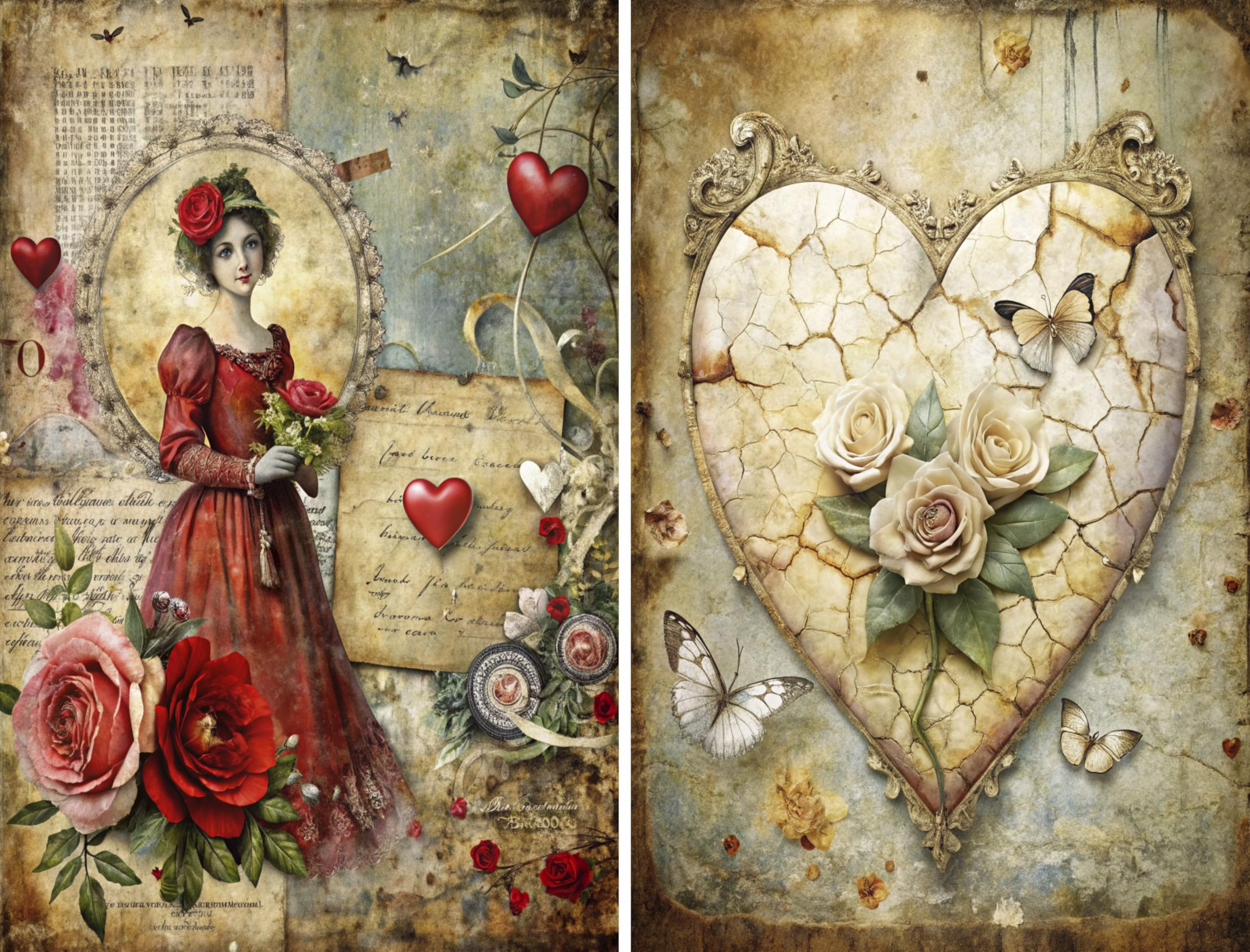 Decoupage Rice Papers - 6 Pieces | 6 Unique Designs | Versatile Decoupage Designs for Art Projects & Crafting by CRAFT KREATIVELY