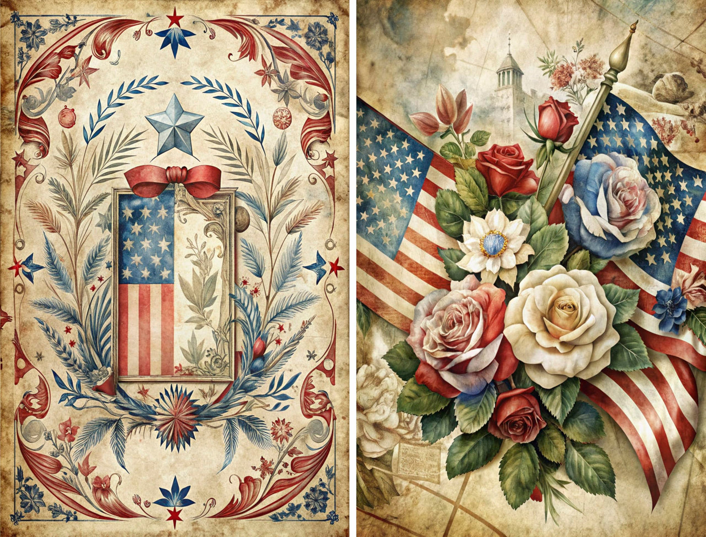 Decoupage Rice Papers - 6 Pieces | 6 Unique Designs | Versatile Decoupage Designs for Art Projects & Crafting by CRAFT KREATIVELY