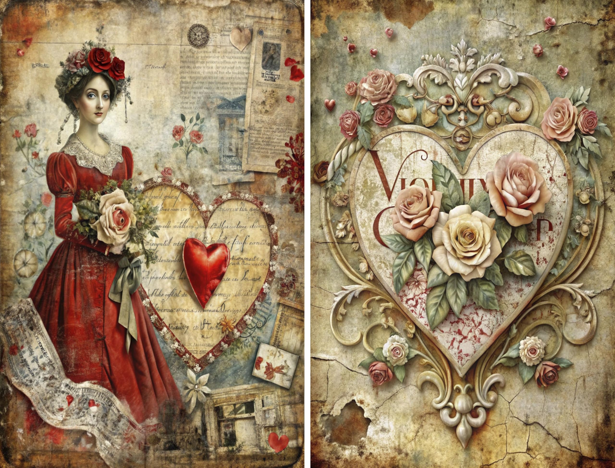 Decoupage Rice Papers - 6 Pieces | 6 Unique Designs | Versatile Decoupage Designs for Art Projects & Crafting by CRAFT KREATIVELY