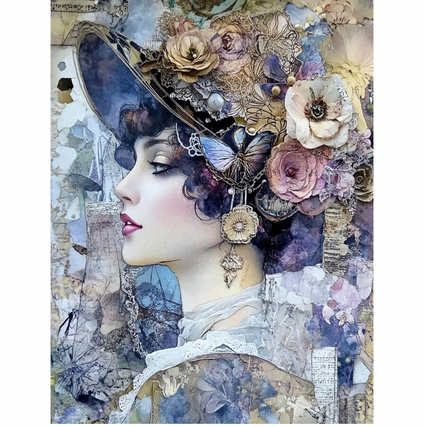 Decoupage Rice Paper, 20 x 26.5cm (6 Sheets) – 6x Decoupage Beauty Papers for Collage, Mixed Media, Card Making & Crafts, Decoupage by CRAFT KREATIVELY