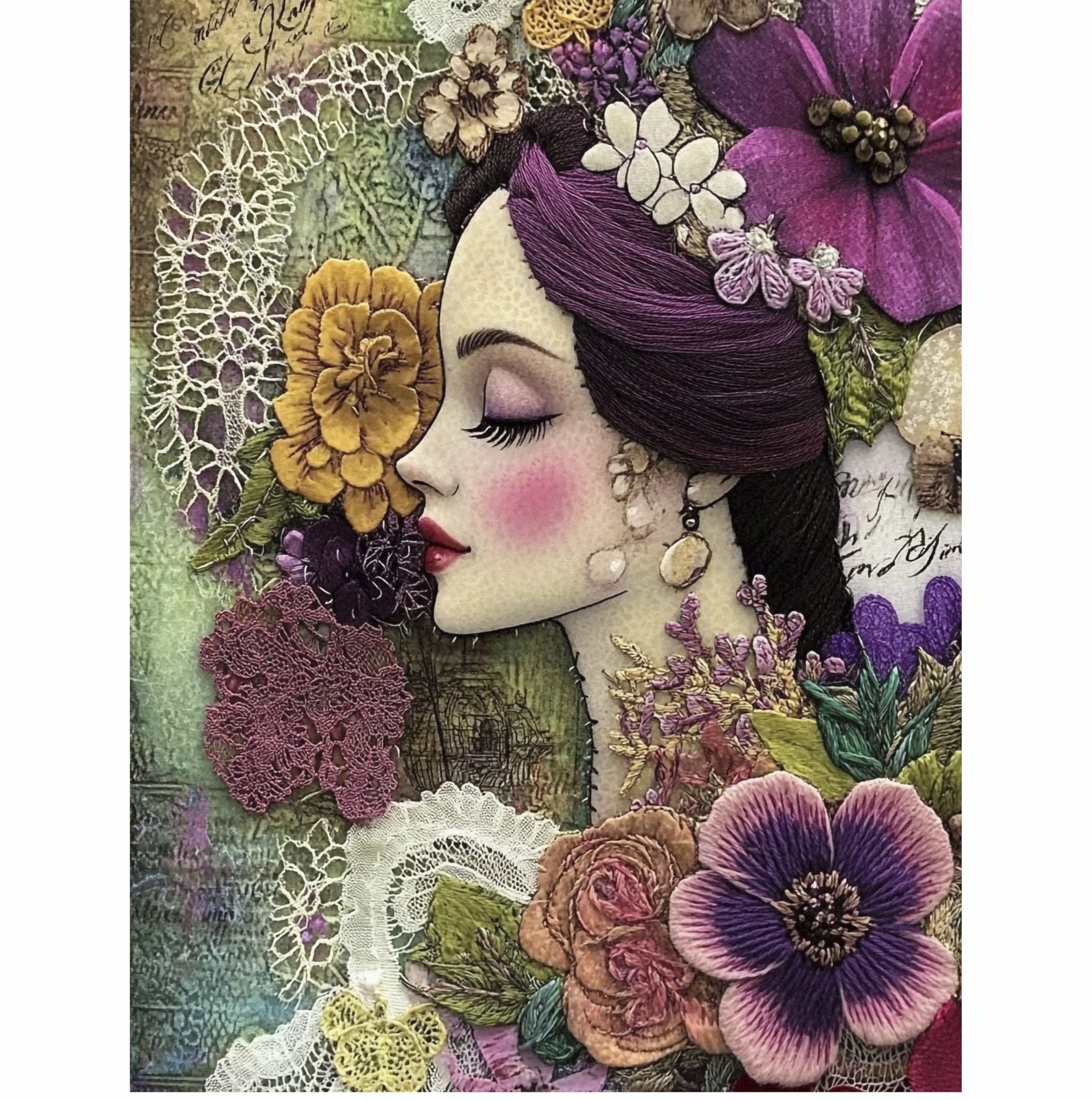 Decoupage Rice Paper, 20 x 26.5cm (6 Sheets) – 6x Decoupage Beauty Papers for Collage, Mixed Media, Card Making & Crafts, Decoupage by CRAFT KREATIVELY
