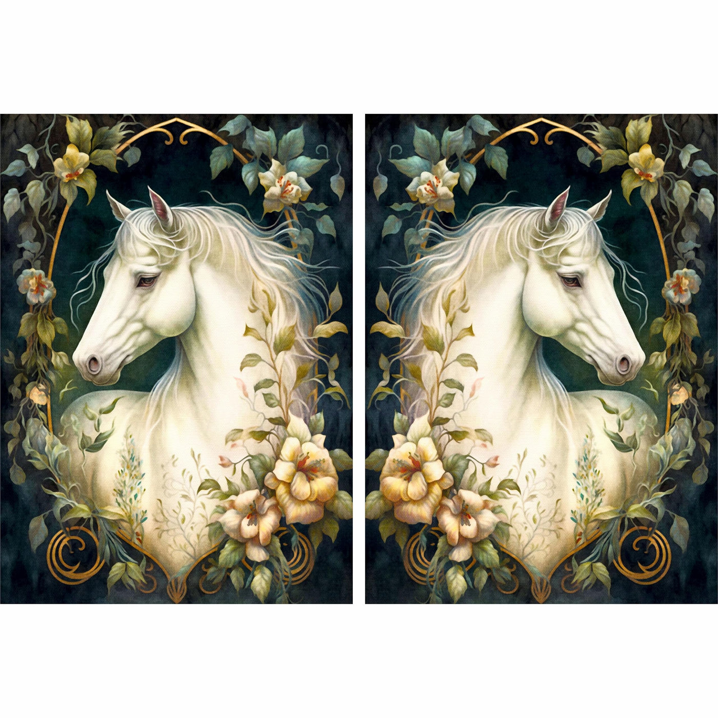 Decoupage Rice Paper (2 pc) - Pairs for Decoupage, Posters, Furniture, and Craft Projects by CRAFT KREATIVELY