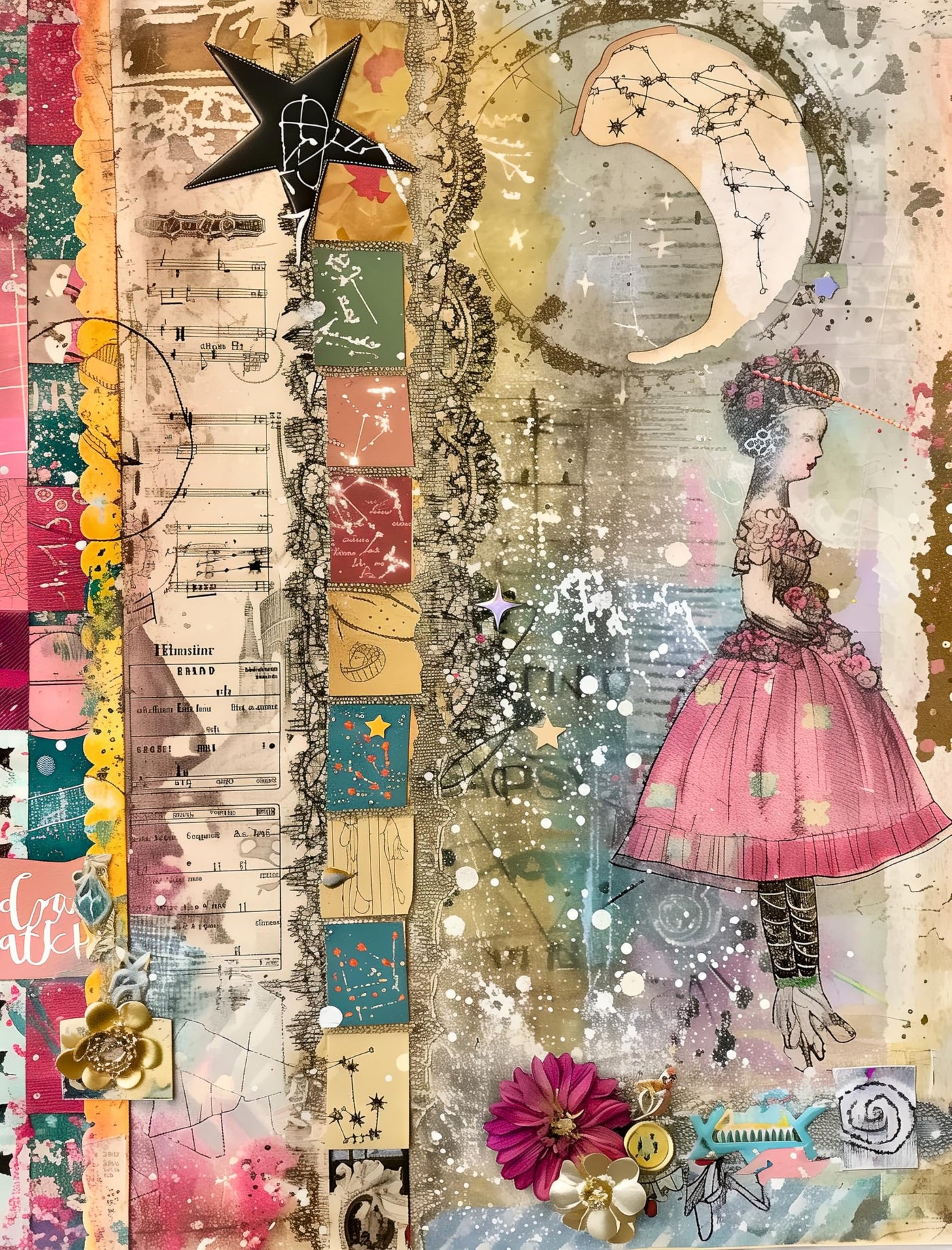 Decoupage Rice Paper, 20 x 26.5cm (6 Sheets) – 6x Decoupage Papers for Collage, Mixed Media, Card Making & Crafts, Decoupage by CRAFT KREATIVELY