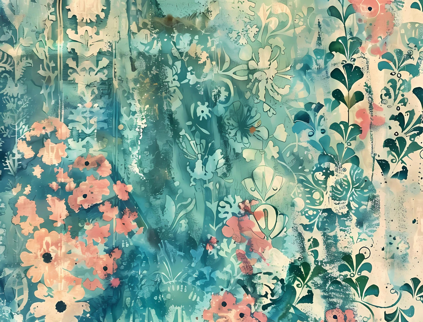 Abstract Flora Rice Papers – Decoupage Paper 6x Designs for Collage, Mixed Media, Card Making & Crafts, Decoupage by CRAFT KREATIVELY