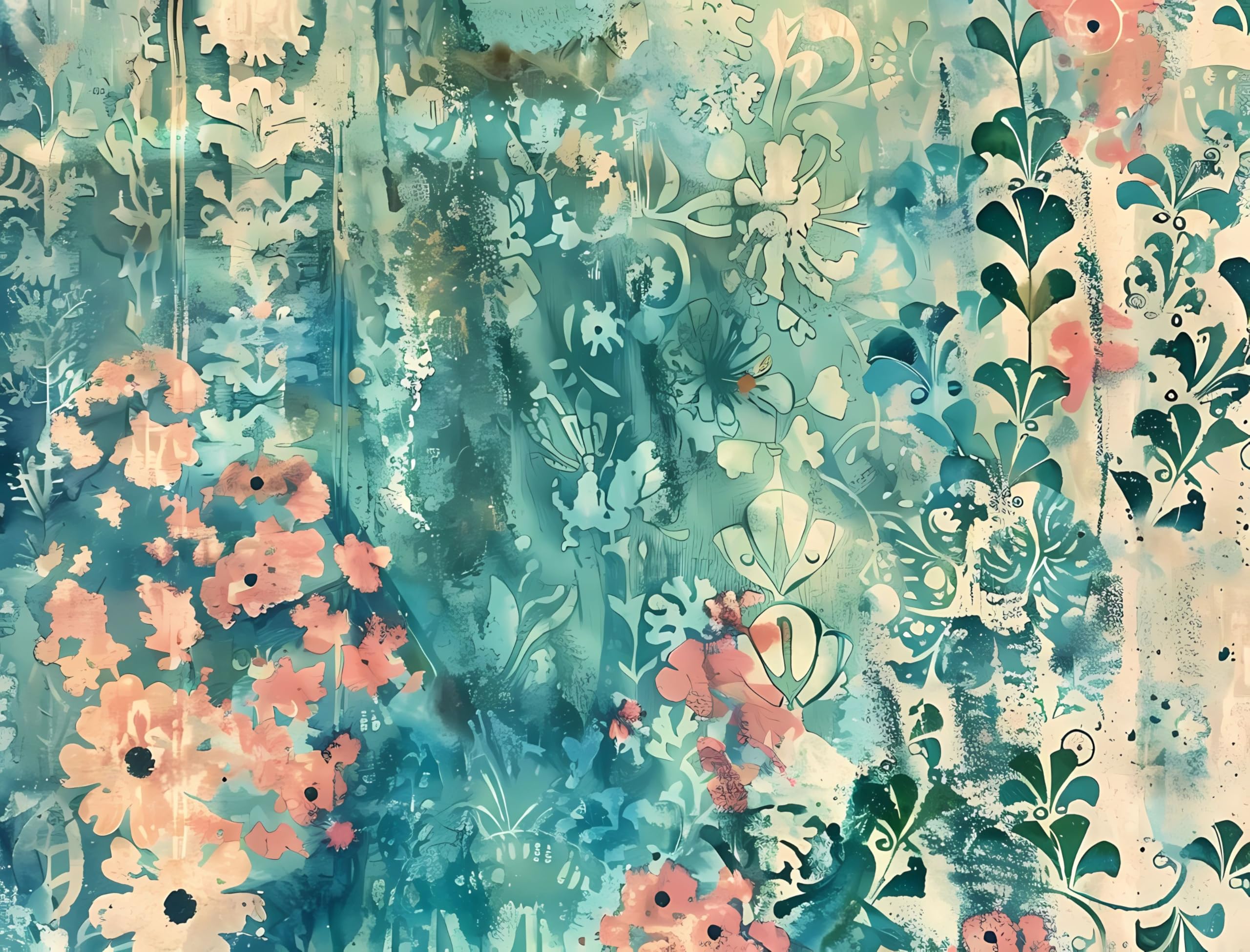 Abstract Flora Rice Papers – Decoupage Paper 6x Designs for Collage, Mixed Media, Card Making & Crafts, Decoupage by CRAFT KREATIVELY