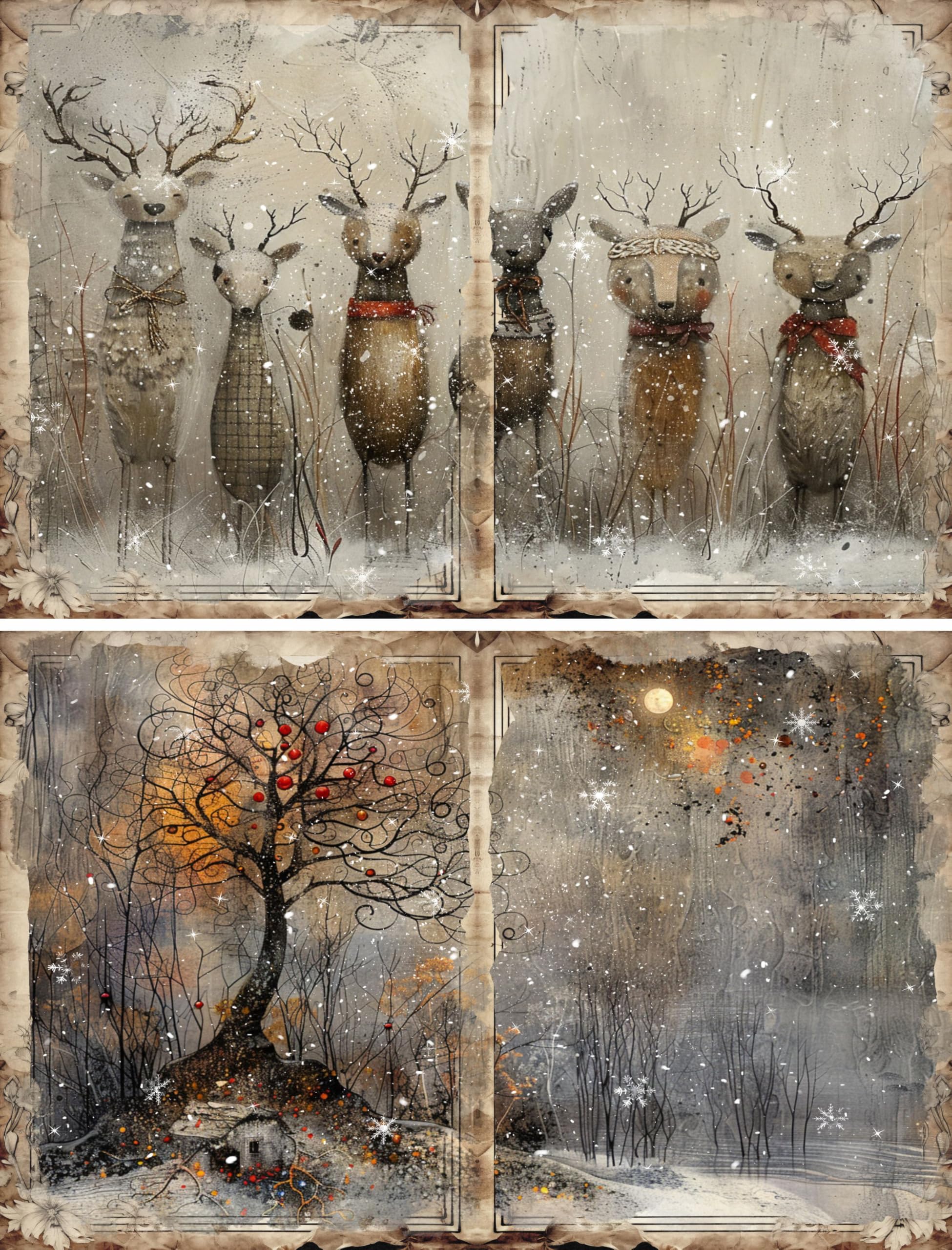 Decoupage Rice Papers - 6 Pieces | 6 Unique Designs | Versatile Decoupage Designs for Art Projects & Crafting by CRAFT KREATIVELY