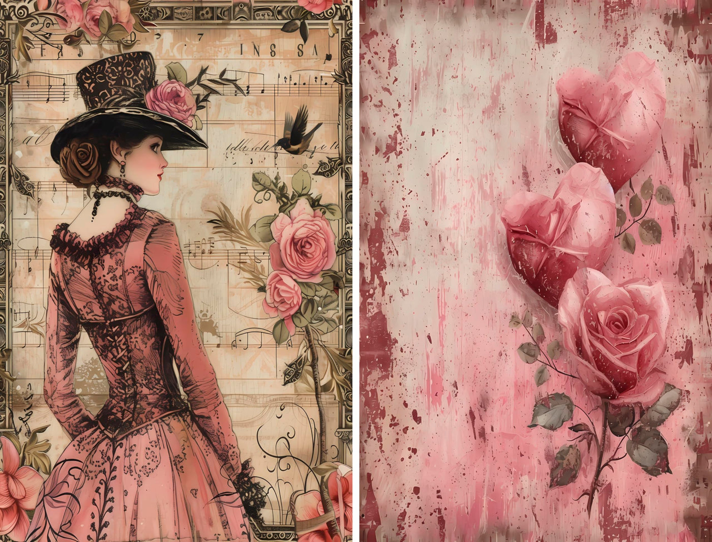 Decoupage Rice Papers - 6 Pieces | 6 Unique Designs | Versatile Decoupage Designs for Art Projects & Crafting by CRAFT KREATIVELY