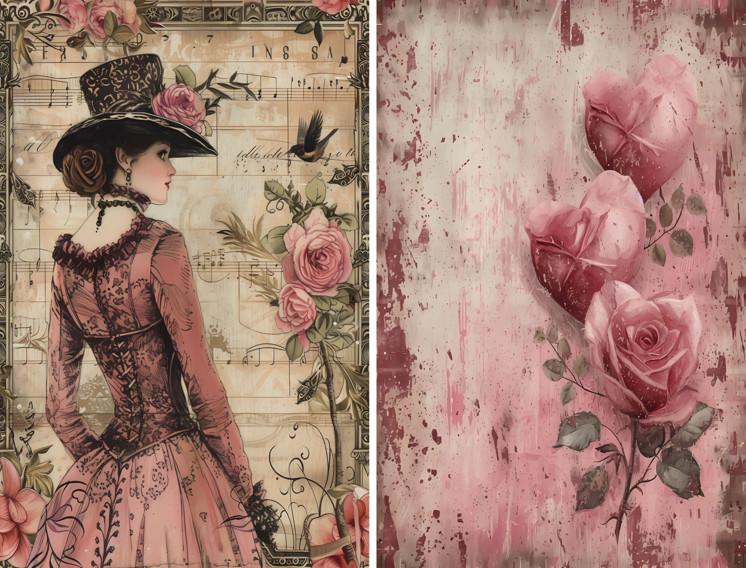 Decoupage Rice Papers - 6 Pieces | 6 Unique Designs | Versatile Decoupage Designs for Art Projects & Crafting by CRAFT KREATIVELY