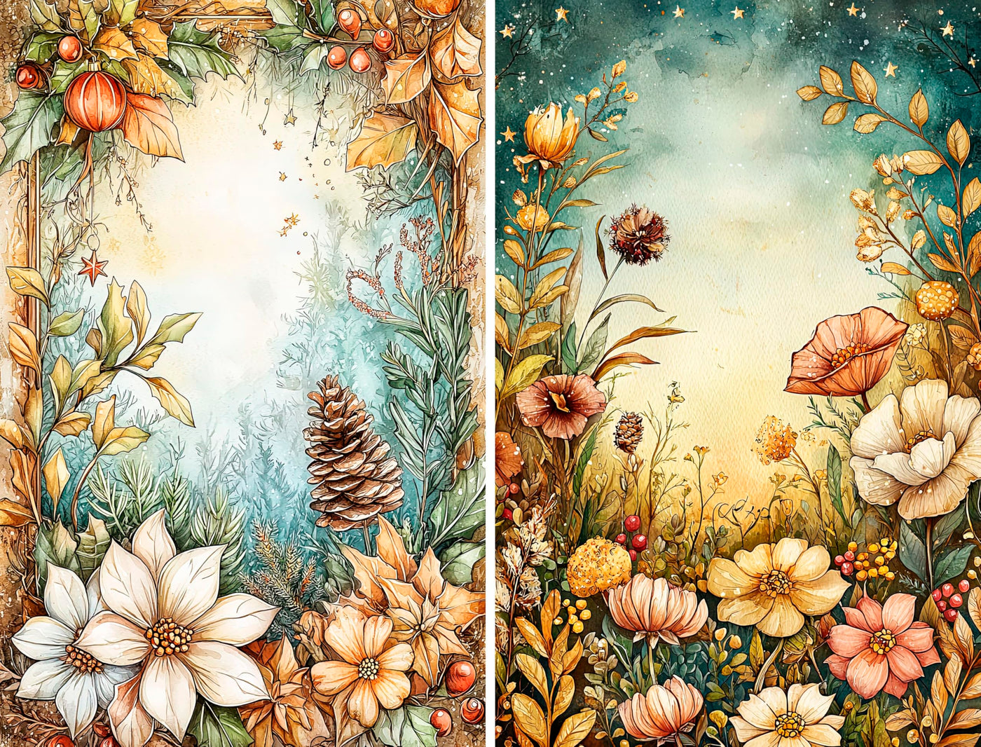 Decoupage Rice Papers - 6 Pieces | 6 Unique Designs | Versatile Decoupage Designs for Art Projects & Crafting by CRAFT KREATIVELY