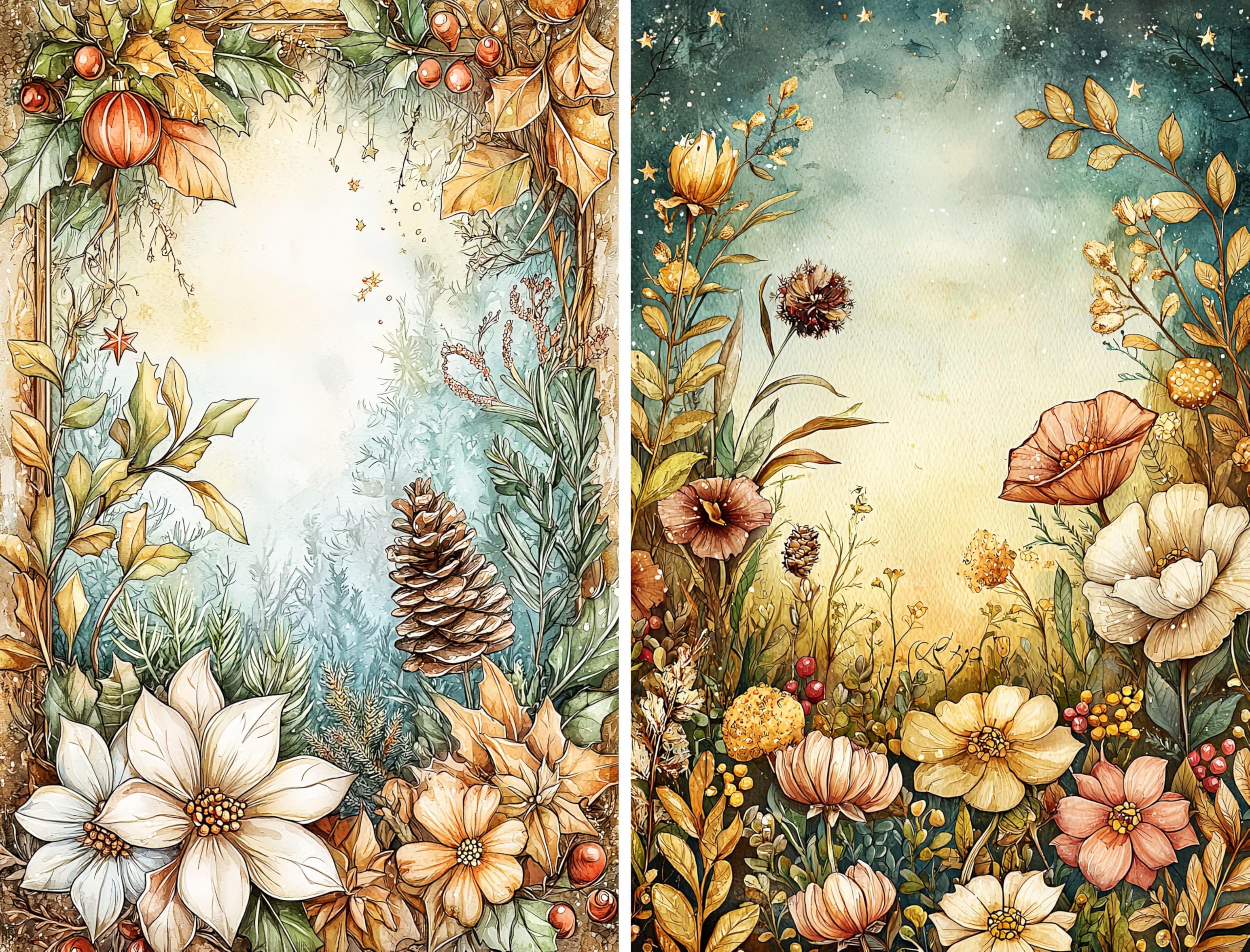 Decoupage Rice Papers - 6 Pieces | 6 Unique Designs | Versatile Decoupage Designs for Art Projects & Crafting by CRAFT KREATIVELY