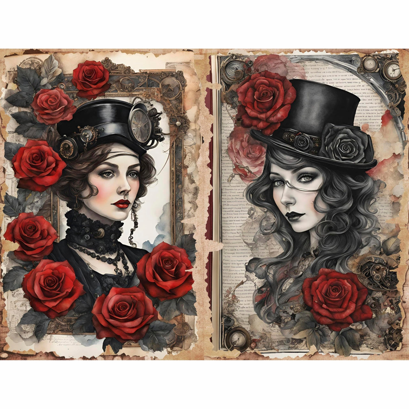 Decoupage Rice Paper, 20 x 26.5cm (6 Sheets) – 6x Decoupage Papers for Collage, Mixed Media, Card Making & Crafts, Decoupage by CRAFT KREATIVELY