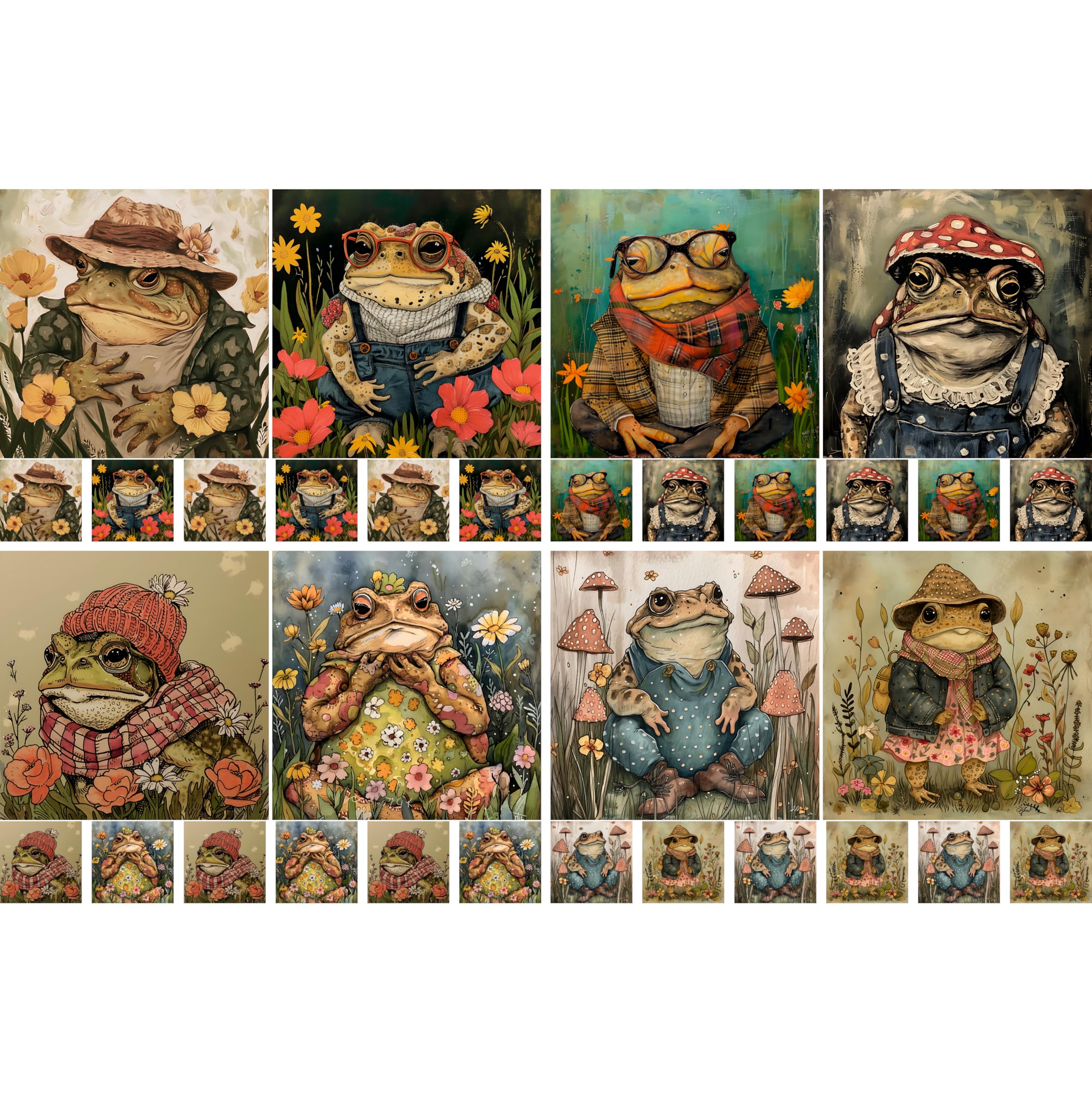 Decoupage Rice Papers - 4 Pages | 8 Unique Designs | Versatile Christmas Designs for Art Projects & Crafting by CRAFT KREATIVELY