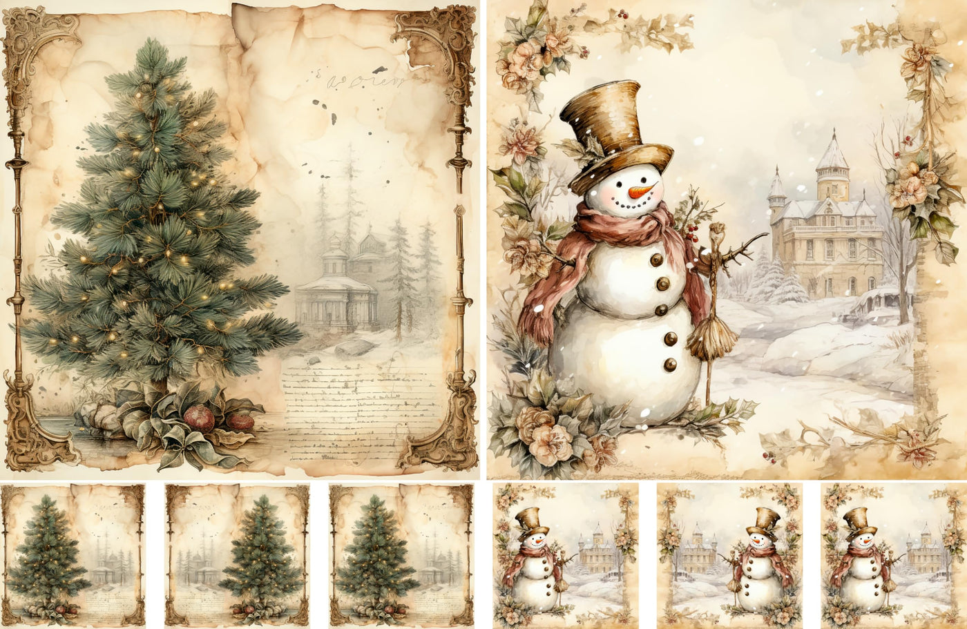 Decoupage Rice Papers - 4 Sheets | 32 Pieces | 8 Unique Designs | Versatile Designs for Art Projects & Crafting by CRAFT KREATIVELY