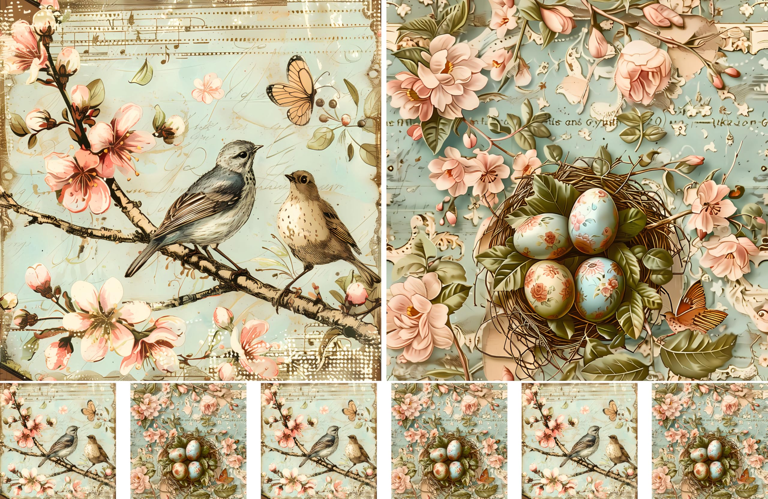 Decoupage Rice Papers - 4 Pages | 8 Unique Designs | Versatile Christmas Designs for Art Projects & Crafting by CRAFT KREATIVELY
