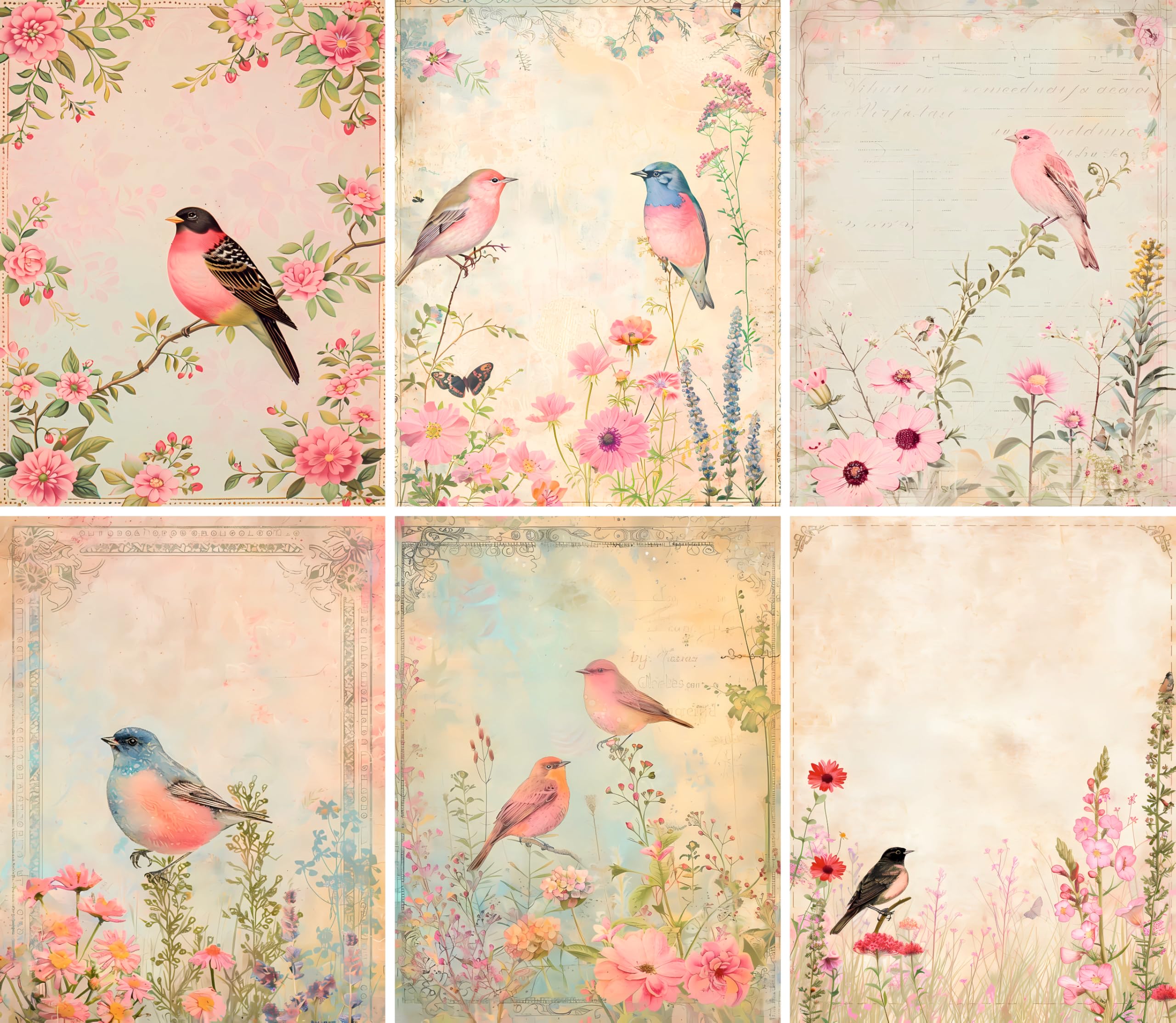 Decoupage Rice Paper, 20 x 26.5cm(6 Sheets) – 6x Decoupage Papers for Collage, Mixed Media, Card Making & Crafts, Decoupage by CRAFT KREATIVELY