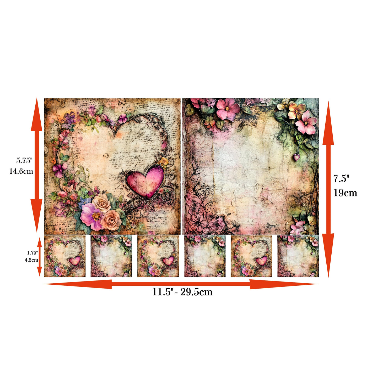 Decoupage Rice Papers - 4 Sheets | 8 Unique Designs | Versatile Christmas Designs for Art Projects & Crafting by CRAFT KREATIVELY