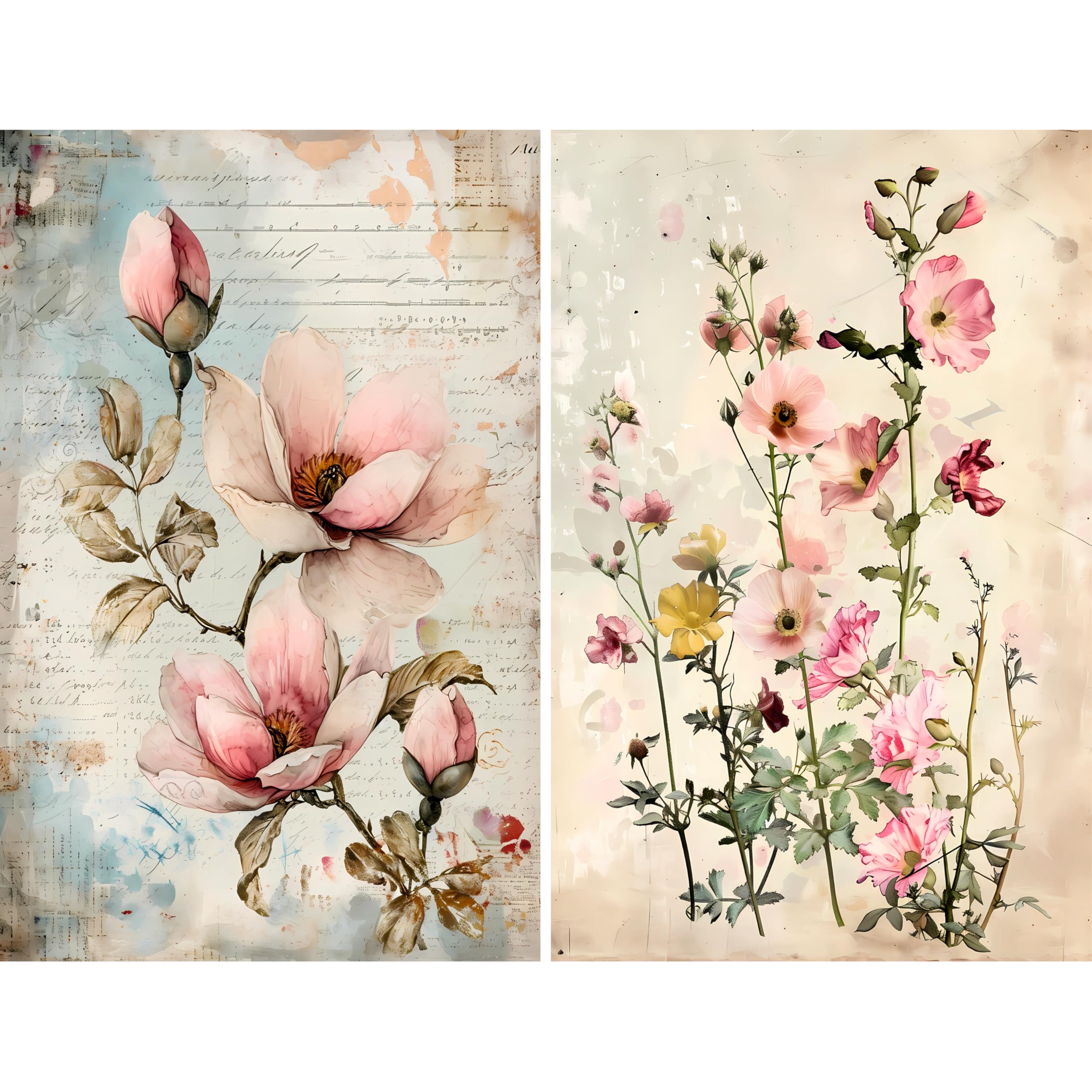 Decoupage Rice Paper, 20 x 26.5cm (6 Sheets) – 6x Decoupage Papers for Collage, Mixed Media, Card Making & Crafts, Decoupage by CRAFT KREATIVELY