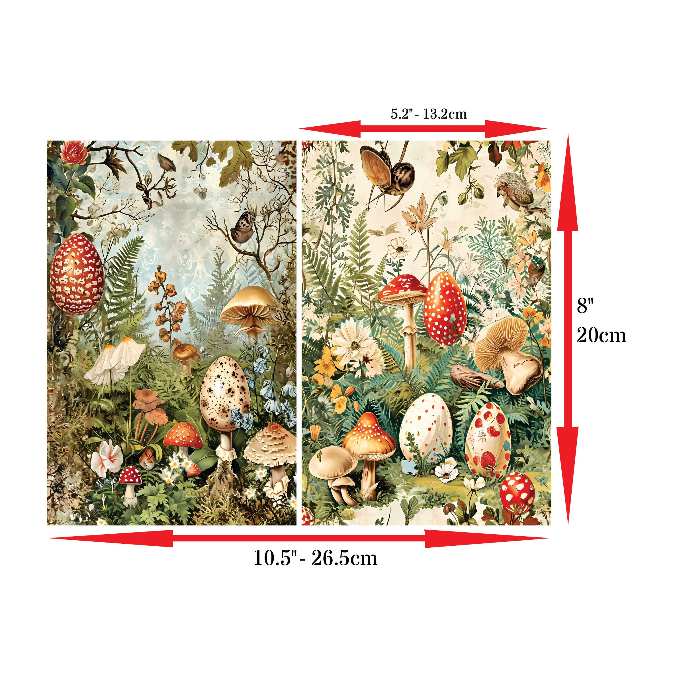 Decoupage Rice Papers - 6 Pieces | 12 Unique Designs | Versatile Decoupage Designs for Art Projects & Crafting by CRAFT KREATIVELY