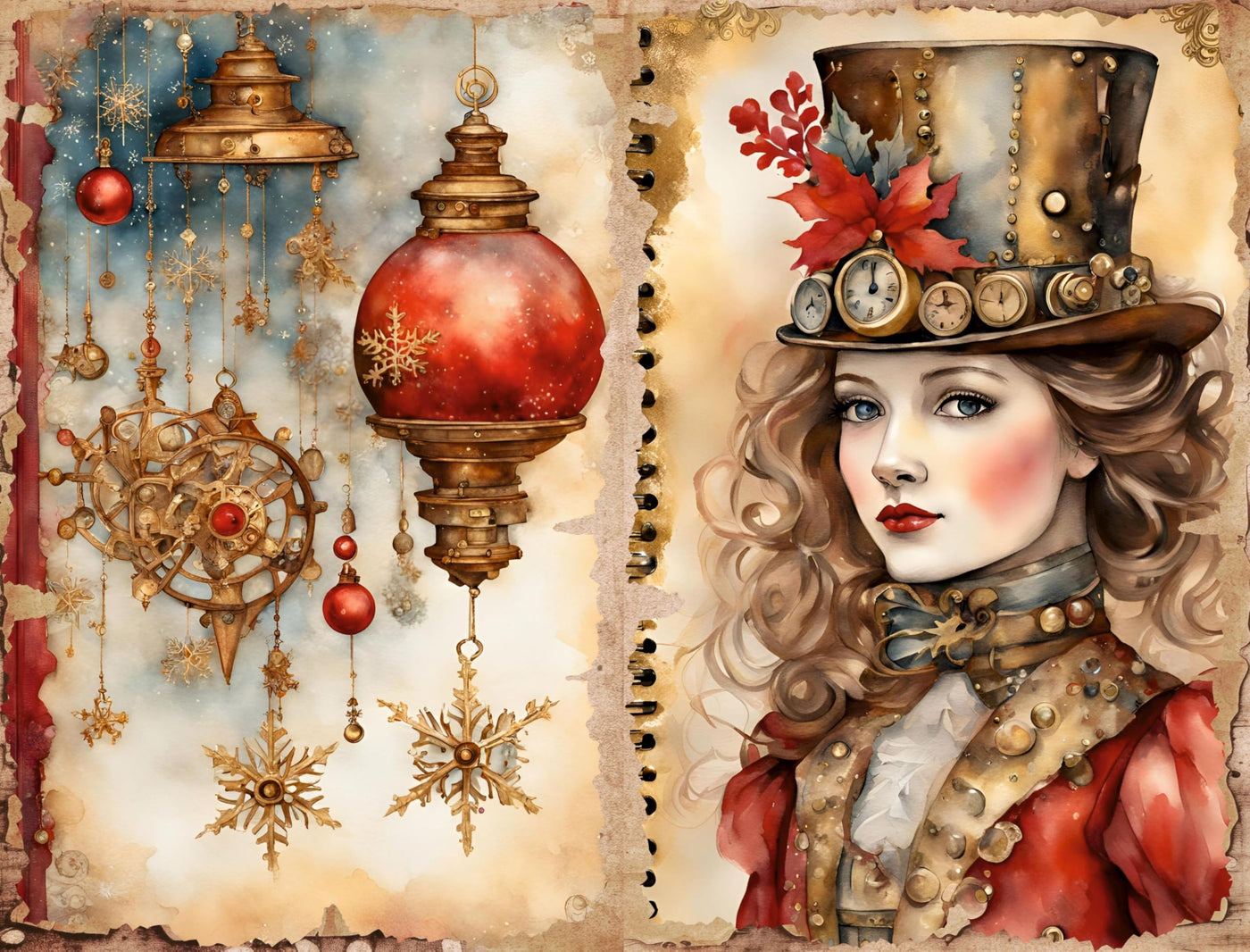 Decoupage Rice Papers - 6 Sheets | 6 Unique Designs | Versatile Christmas Designs for Art Projects & Crafting by CRAFT KREATIVELY