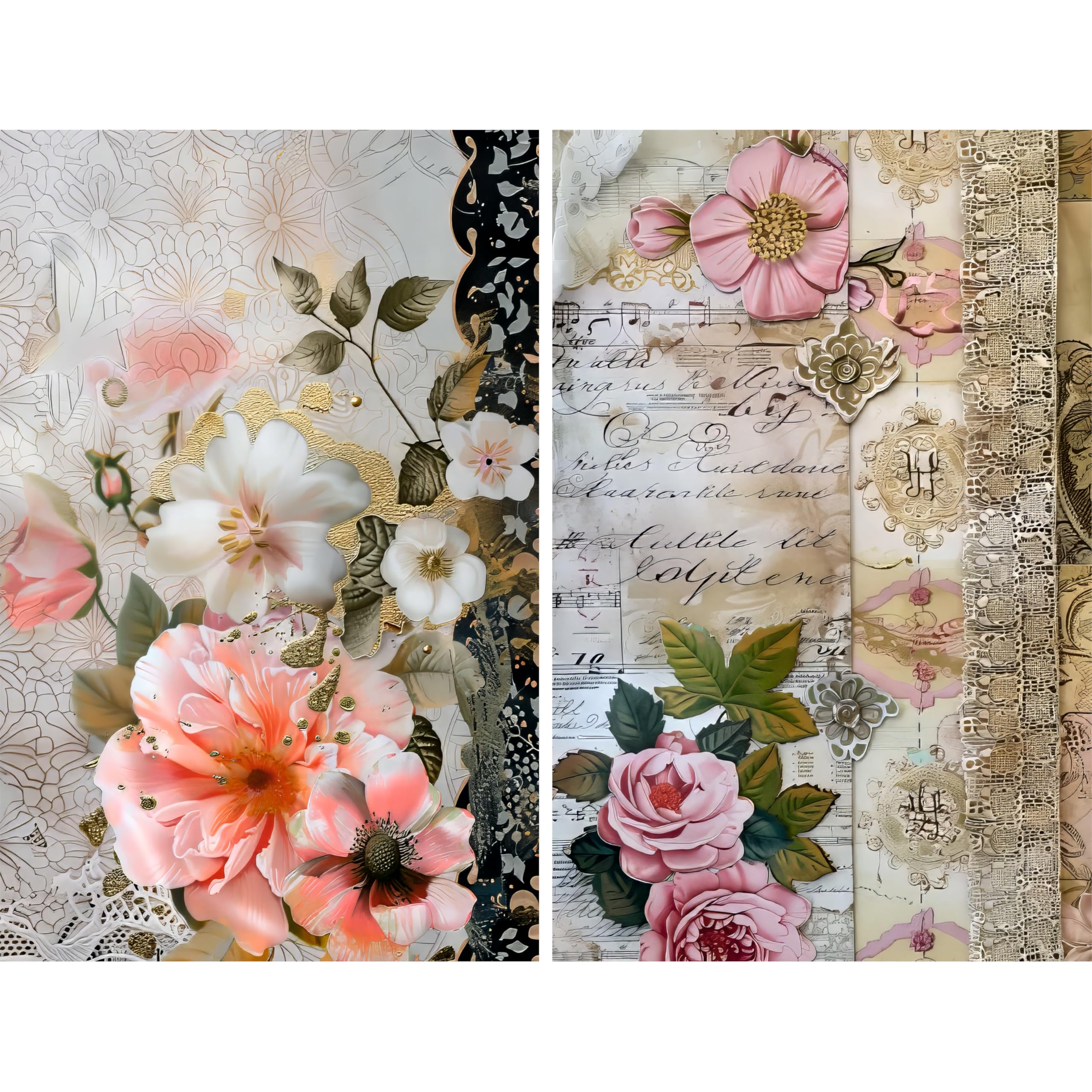 Decoupage Rice Paper, 20 x 26.5cm (6 Sheets) – 6x Decoupage Papers for Collage, Mixed Media, Card Making & Crafts, Decoupage by CRAFT KREATIVELY