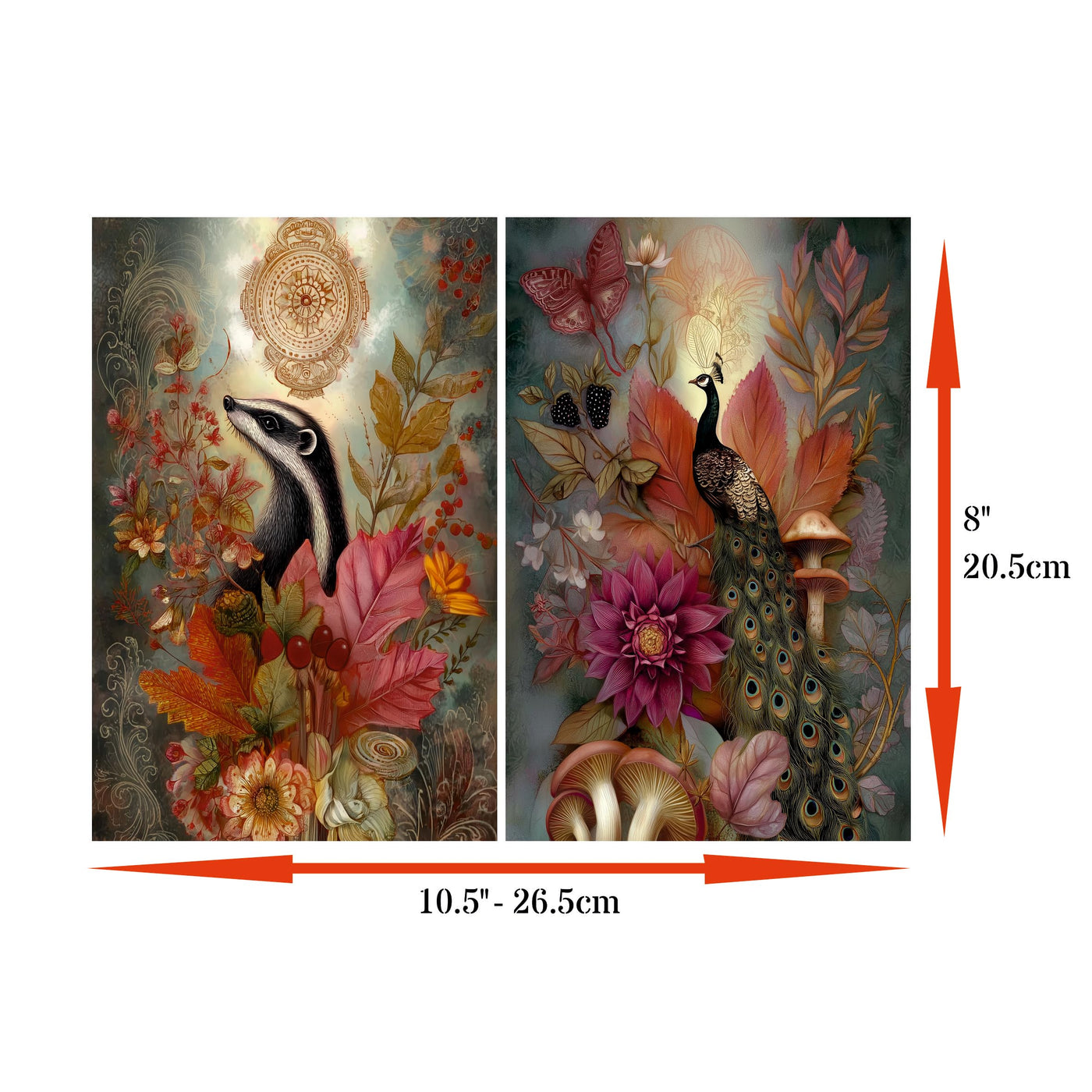 Decoupage Rice Papers - 6 Pieces | 6 Unique Designs | Versatile Decoupage Designs for Art Projects & Crafting by CRAFT KREATIVELY