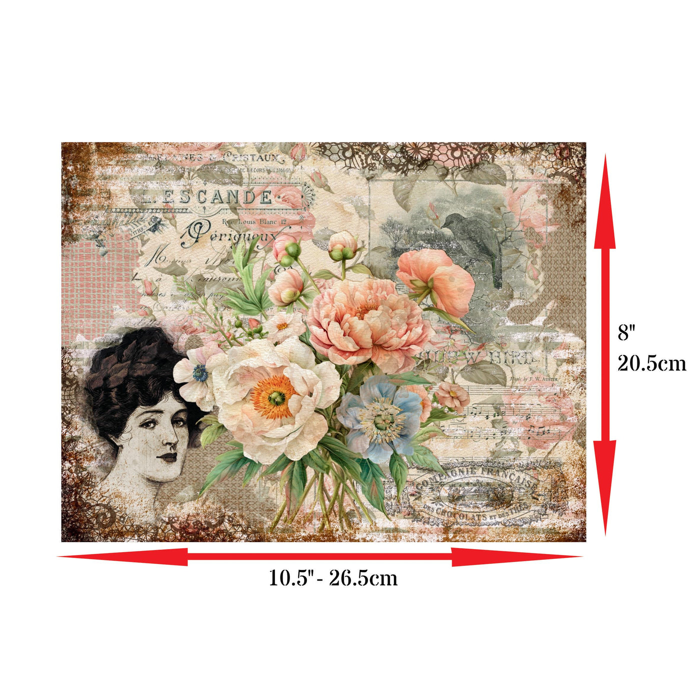 Decoupage Rice Papers - 6 Pieces | 6 Unique Designs | Versatile Decoupage Designs for Art Projects & Crafting by CRAFT KREATIVELY