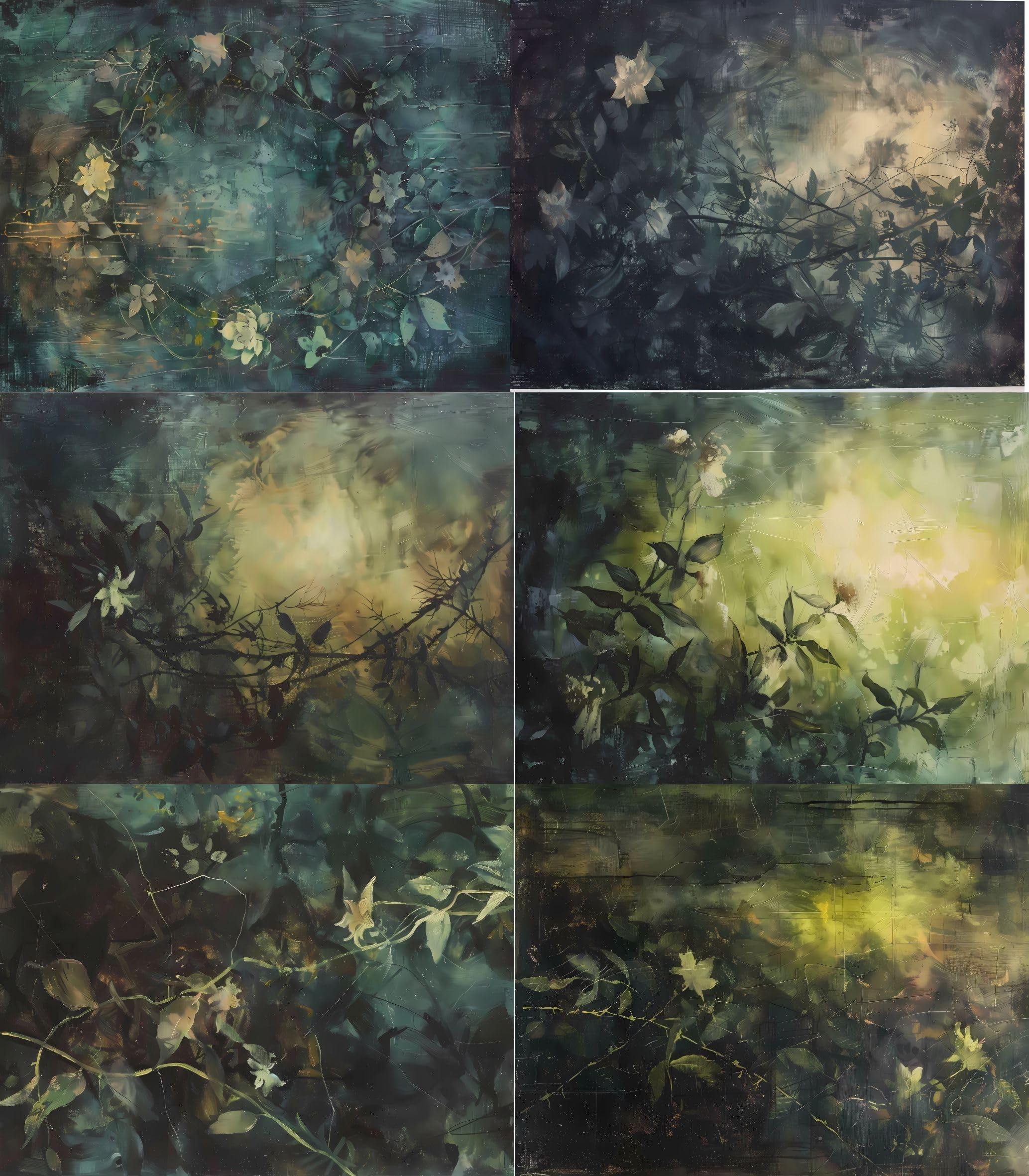 Abstract Flora Rice Papers – Decoupage Paper 6x Designs for Collage, Mixed Media, Card Making & Crafts, Decoupage by CRAFT KREATIVELY