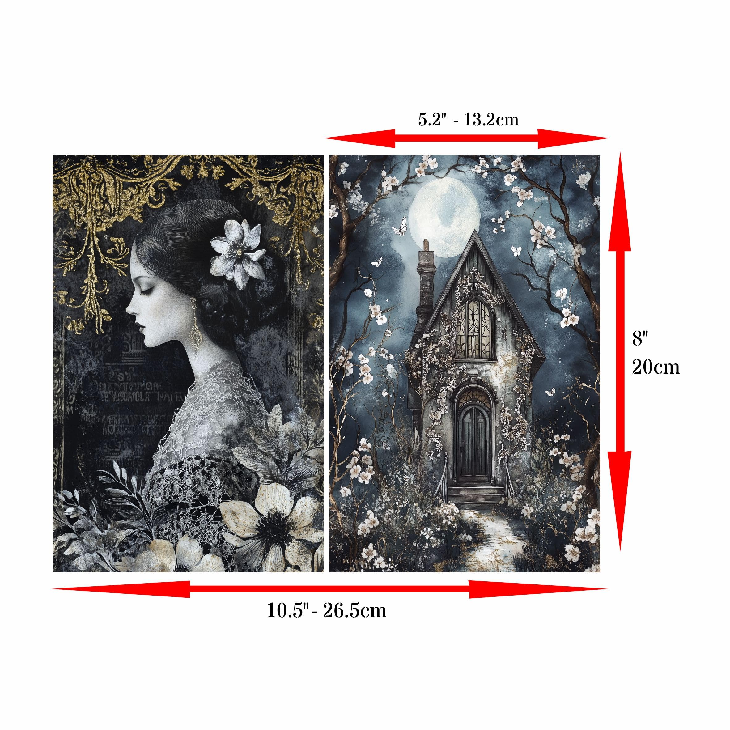 Decoupage Rice Paper, 20 x 26.5cm (6 Sheets) – 6x Decoupage Papers for Collage, Mixed Media, Card Making & Crafts, Decoupage by CRAFT KREATIVELY