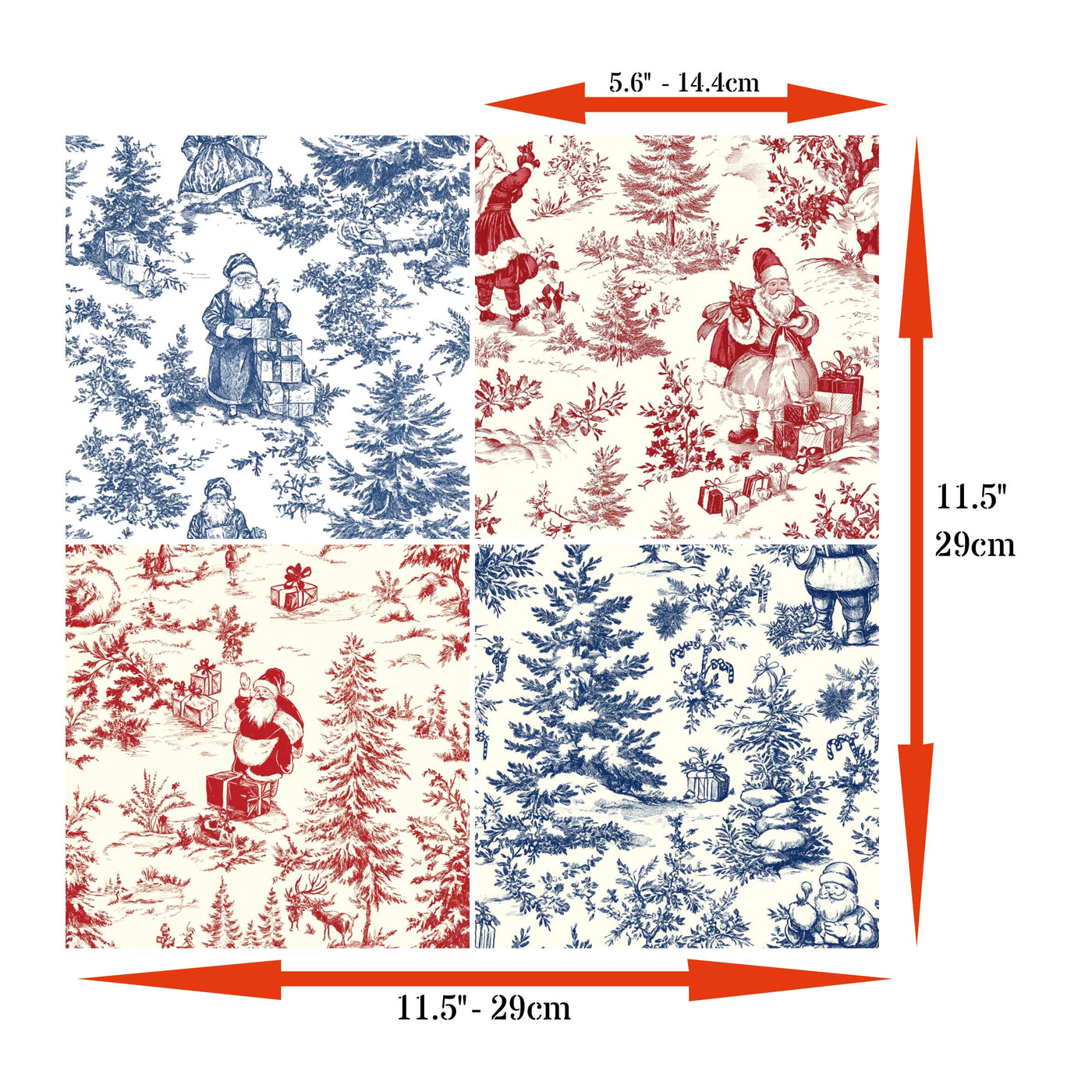 Decoupage Rice Paper (2 pc) - 8x Decoupage Toile de Jouy Designs for Collage, Card Making & Crafts, Decoupage by CRAFT KREATIVELY