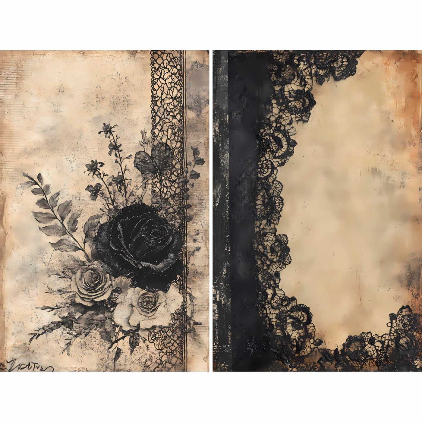Decoupage Rice Paper, 20 x 26.5cm (6 Sheets) – 6x Decoupage Papers for Collage, Mixed Media, Card Making & Crafts, Decoupage by CRAFT KREATIVELY