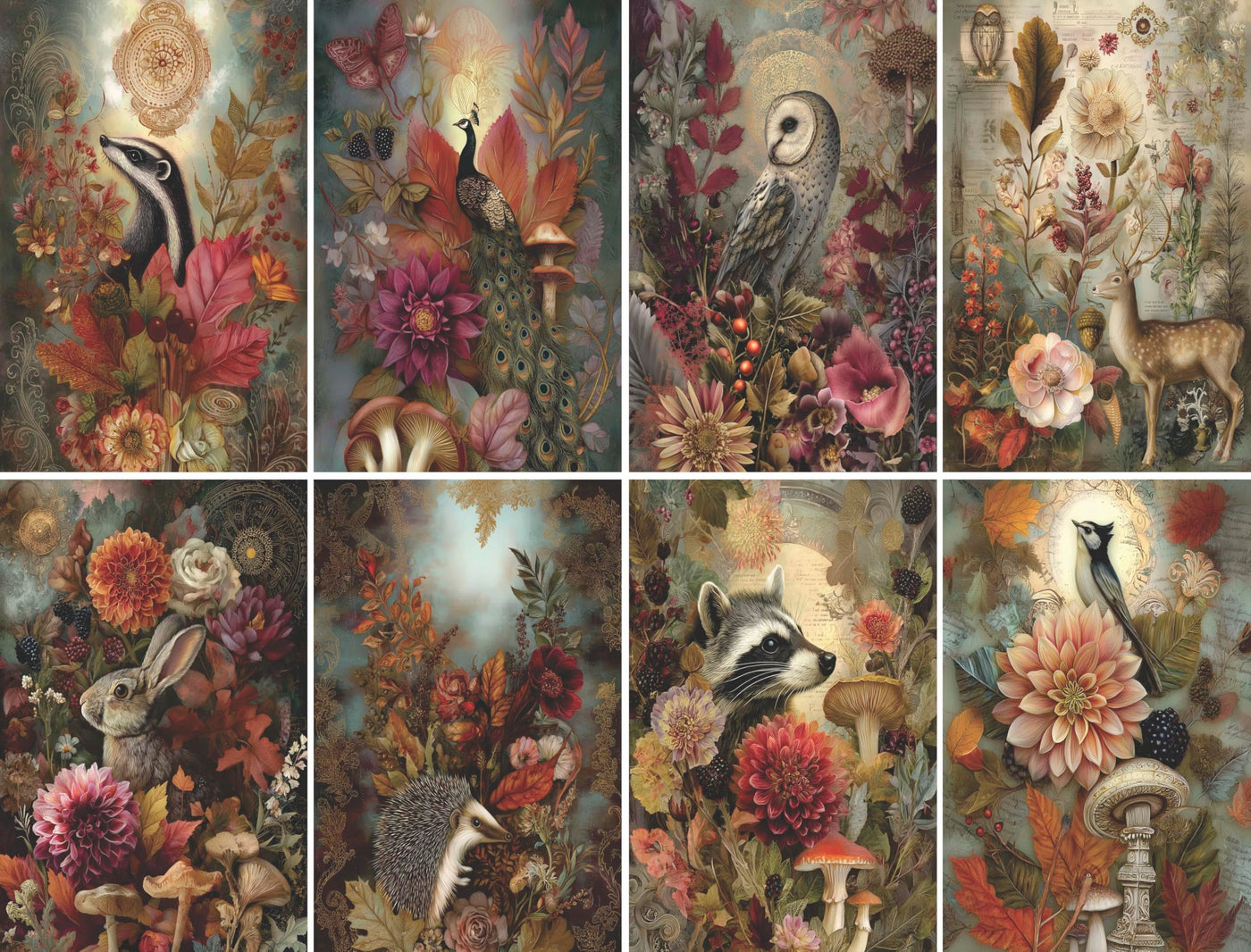 Decoupage Rice Papers - 6 Pieces | 6 Unique Designs | Versatile Decoupage Designs for Art Projects & Crafting by CRAFT KREATIVELY