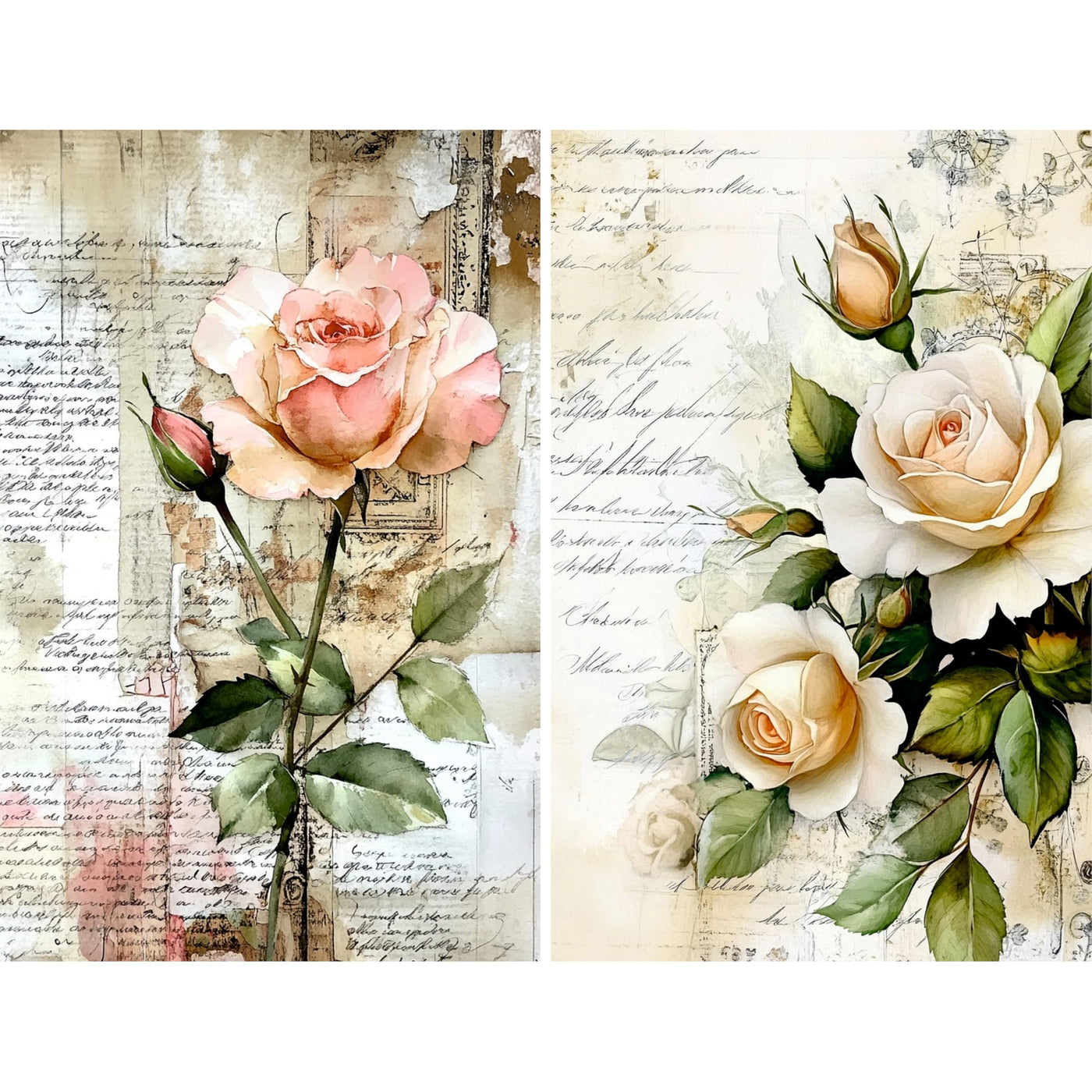 Decoupage Rice Paper, 20 x 26.5cm (6 Sheets) – 6x Decoupage Papers for Collage, Mixed Media, Card Making & Crafts, Decoupage by CRAFT KREATIVELY
