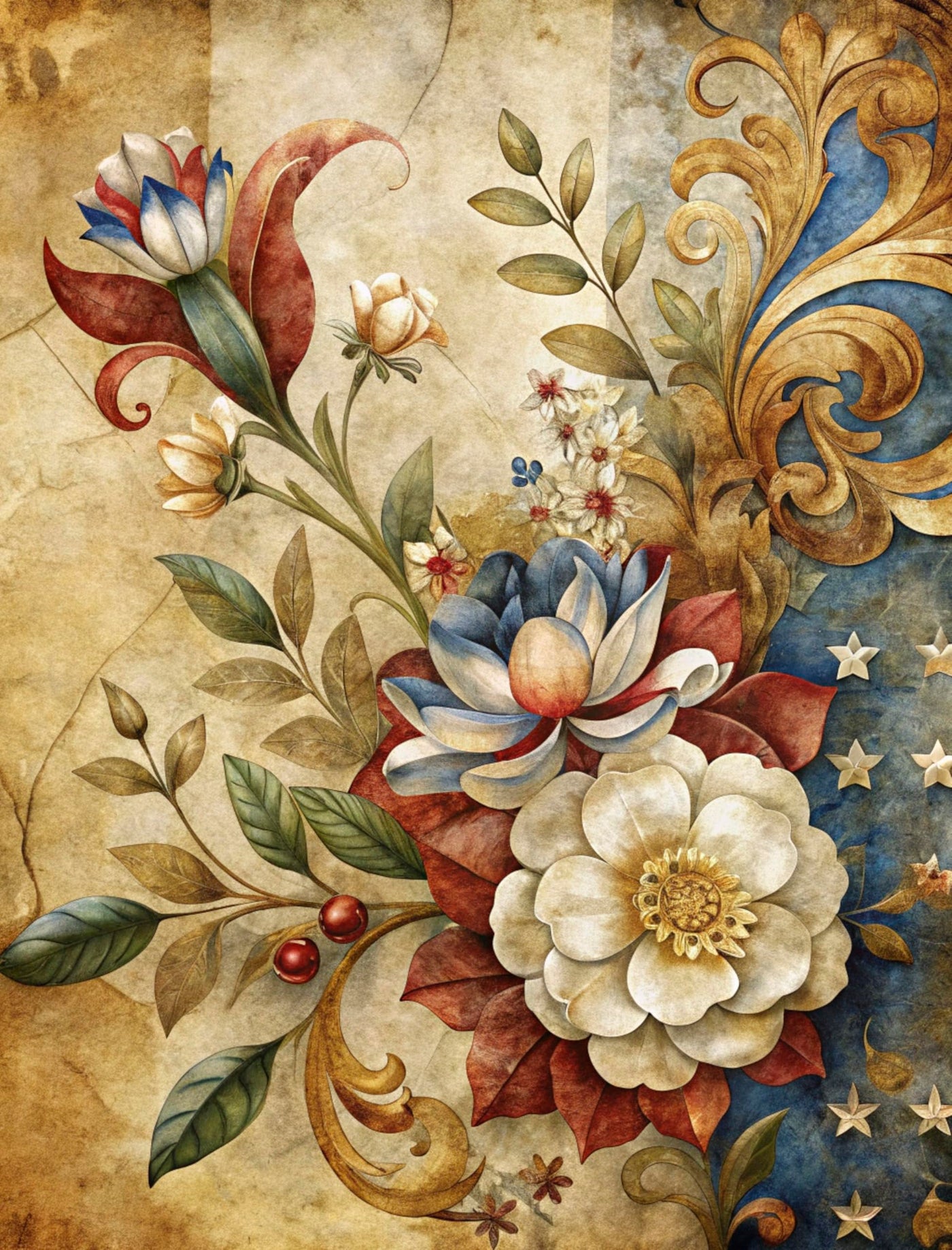 Decoupage Rice Papers - 6 Pieces | 6 Unique Designs | Versatile Decoupage Designs for Art Projects & Crafting by CRAFT KREATIVELY