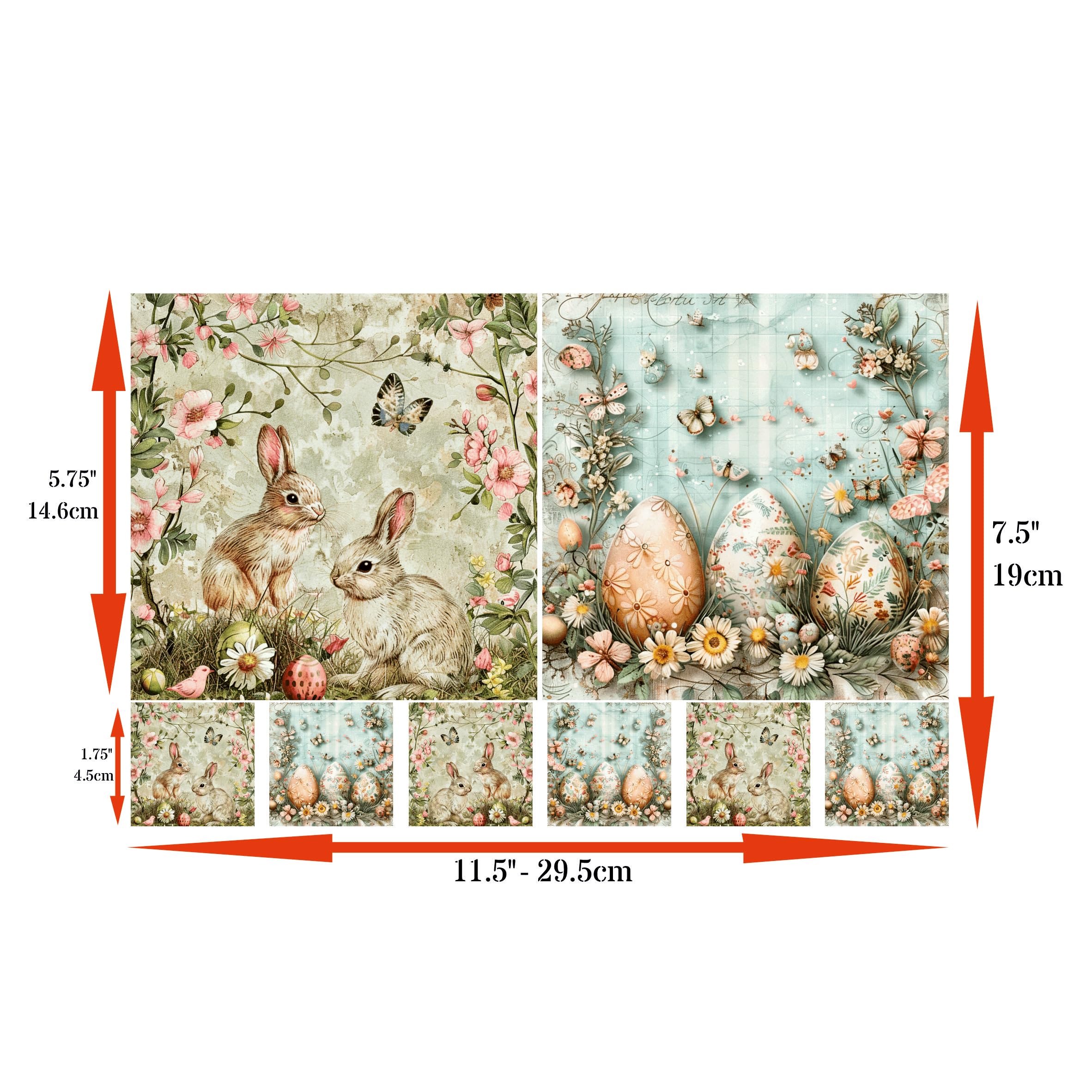 Decoupage Rice Papers - 4 Pages | 8 Unique Designs | Versatile Christmas Designs for Art Projects & Crafting by CRAFT KREATIVELY