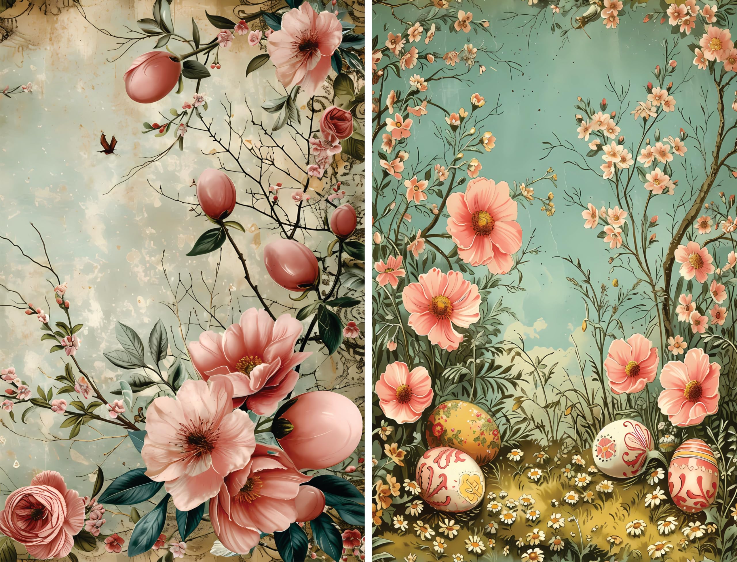 Decoupage Rice Papers - 6 Pieces | 12 Unique Designs | Versatile Decoupage Designs for Art Projects & Crafting by CRAFT KREATIVELY