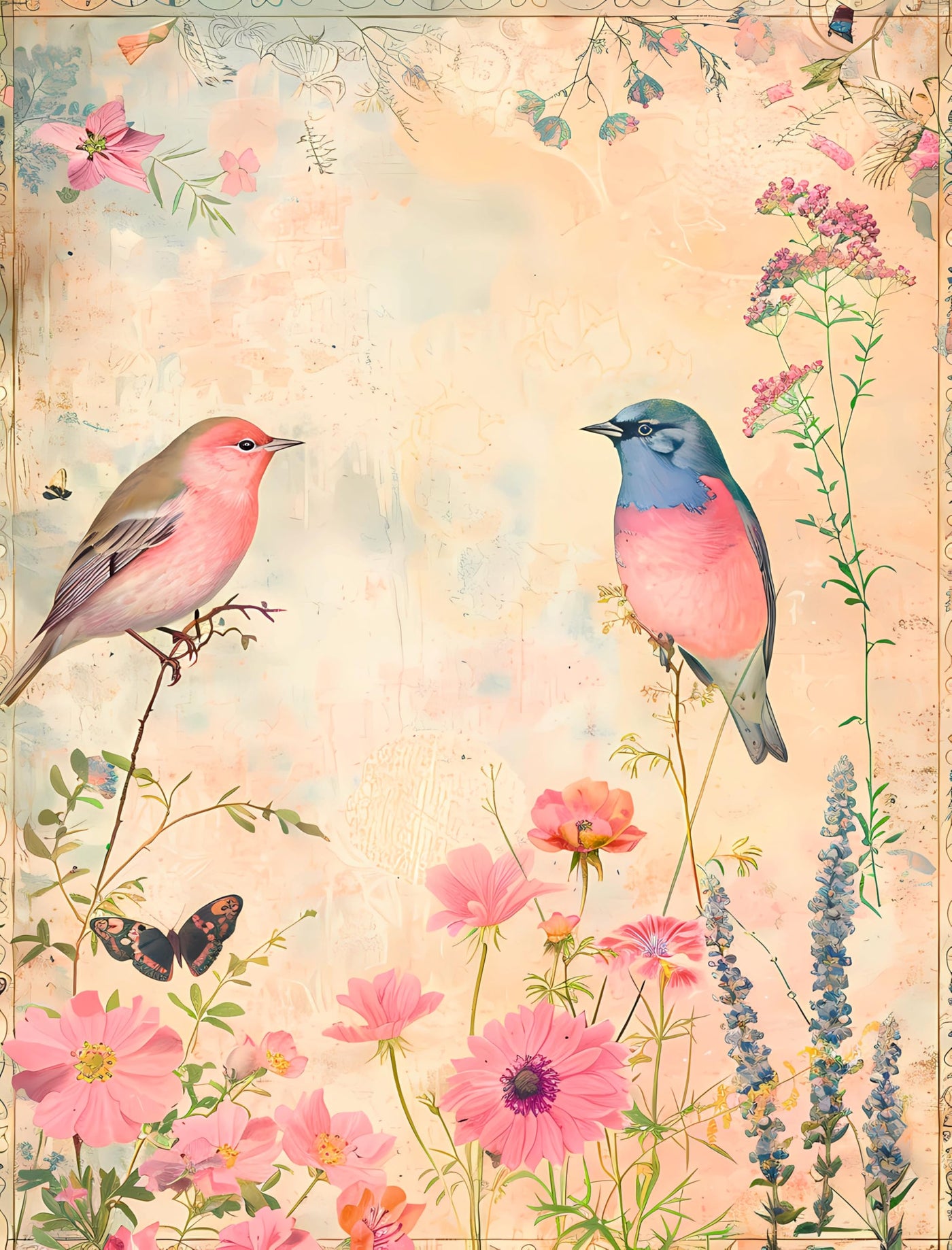 Decoupage Rice Paper, 20 x 26.5cm(6 Sheets) – 6x Decoupage Papers for Collage, Mixed Media, Card Making & Crafts, Decoupage by CRAFT KREATIVELY