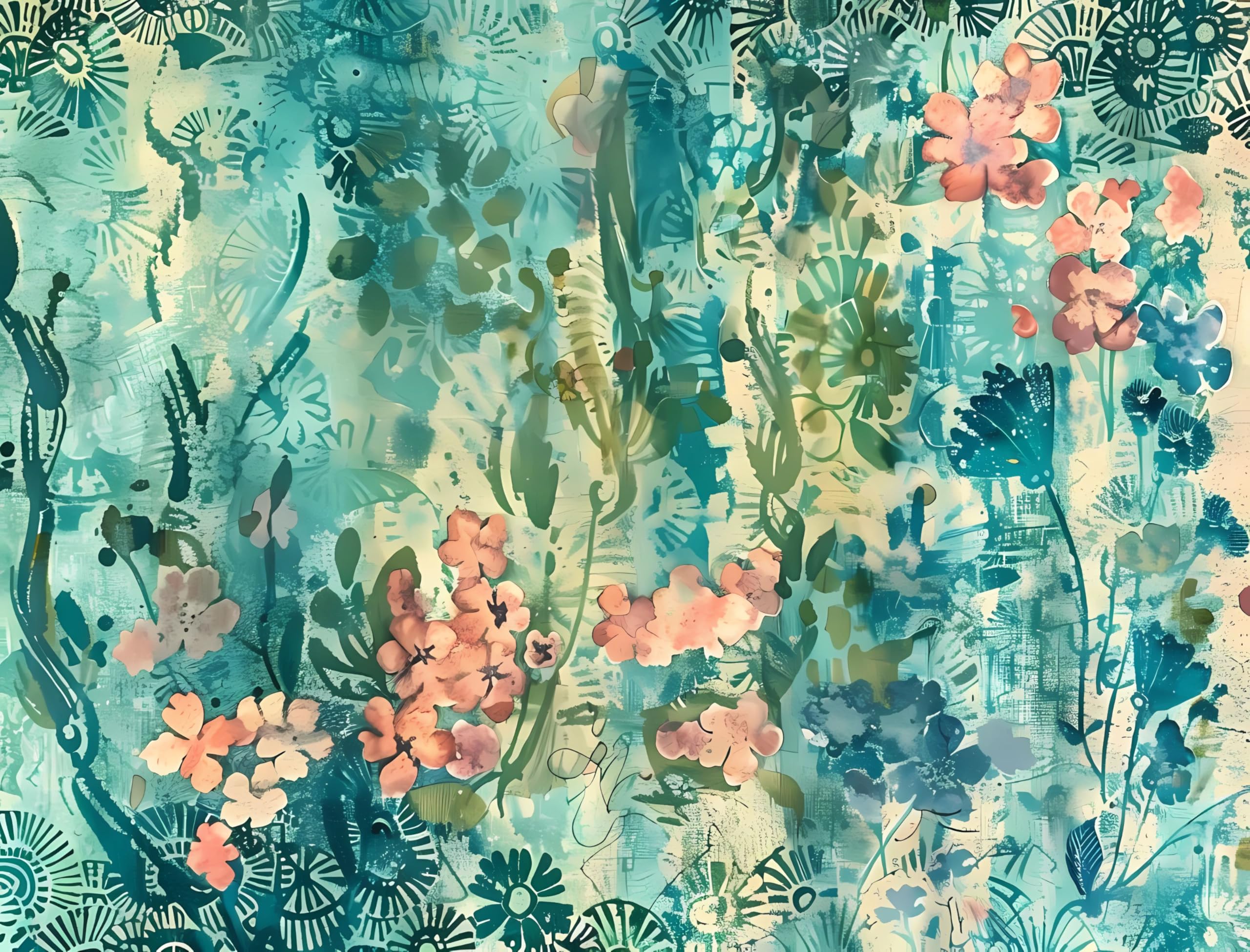 Abstract Flora Rice Papers – Decoupage Paper 6x Designs for Collage, Mixed Media, Card Making & Crafts, Decoupage by CRAFT KREATIVELY