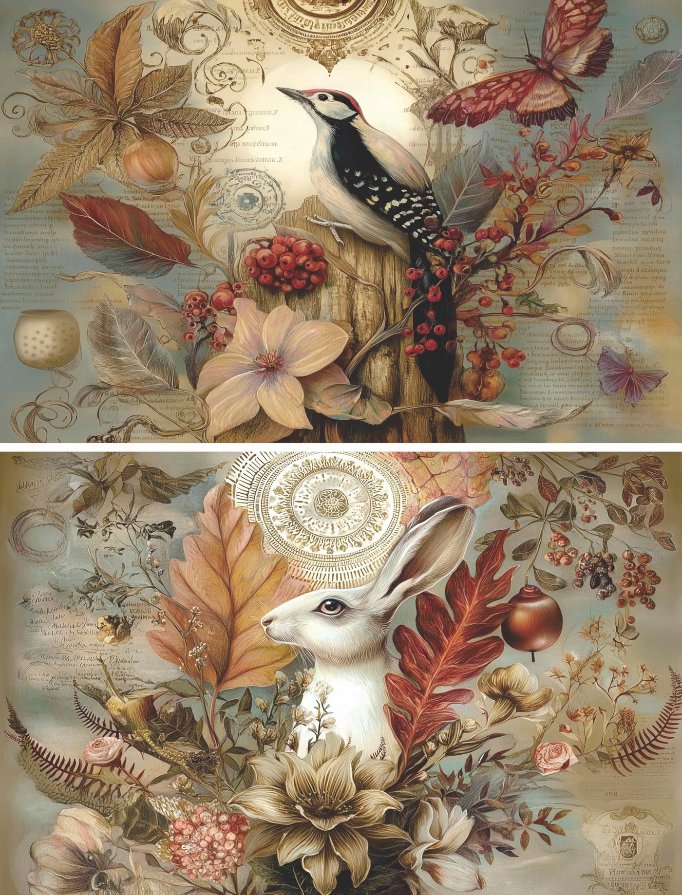Decoupage Rice Papers - 6 Pieces | 6 Unique Designs | Versatile Decoupage Designs for Art Projects & Crafting by CRAFT KREATIVELY