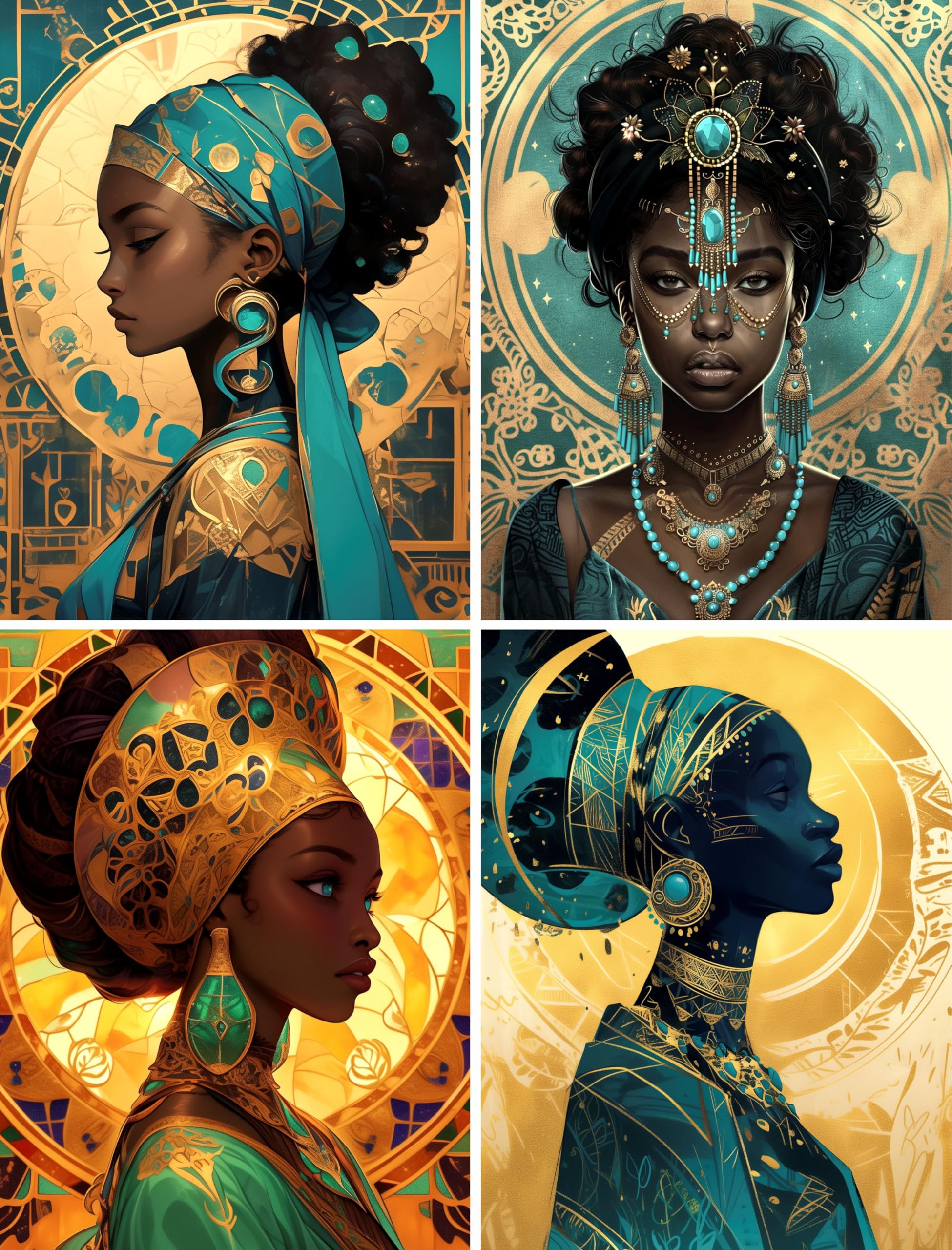 African Girls Rice Papers, 20 x 26.5cm (6 Sheets) – Decoupage Paper 6x Designs for Collage, Mixed Media, Card Making & Crafts, Decoupage by CRAFT KREATIVELY