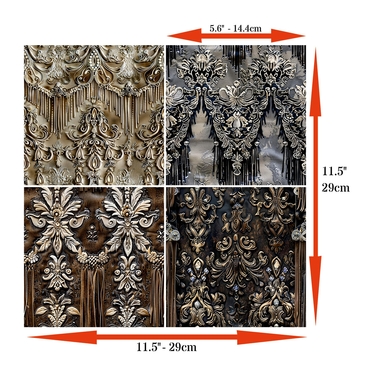 Square Rice Papers – Decoupage Paper Design for Furniture, Mixed Media, Cards & Crafts, Decoupage by CRAFT KREATIVELY