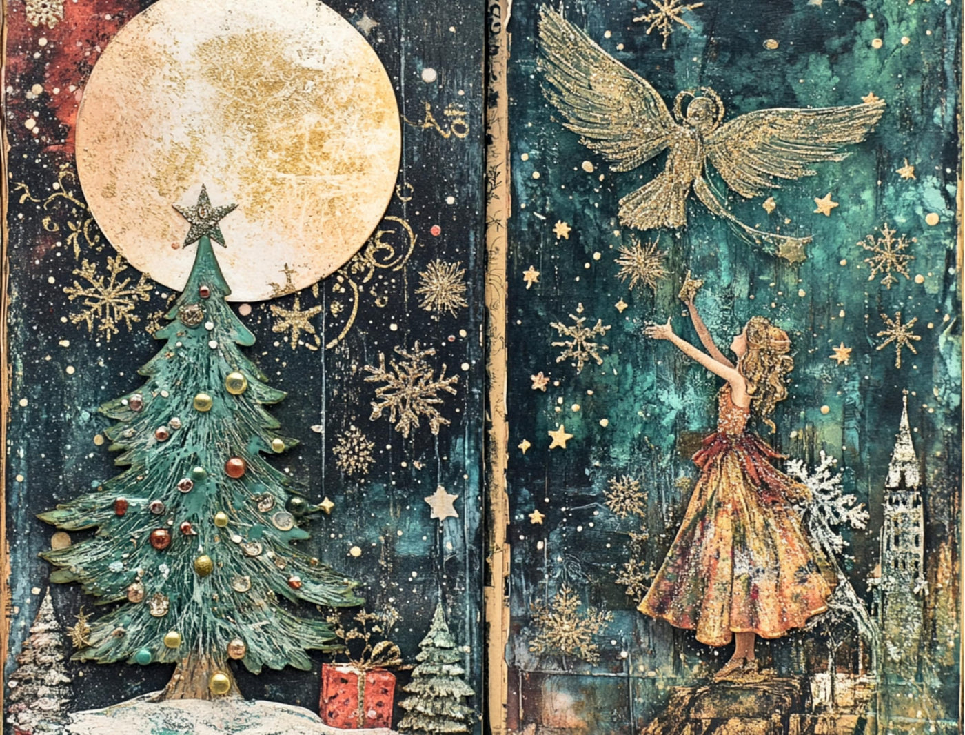 Decoupage Rice Papers - 6 Sheets | 6 Unique Designs | Versatile Christmas Designs for Art Projects & Crafting by CRAFT KREATIVELY