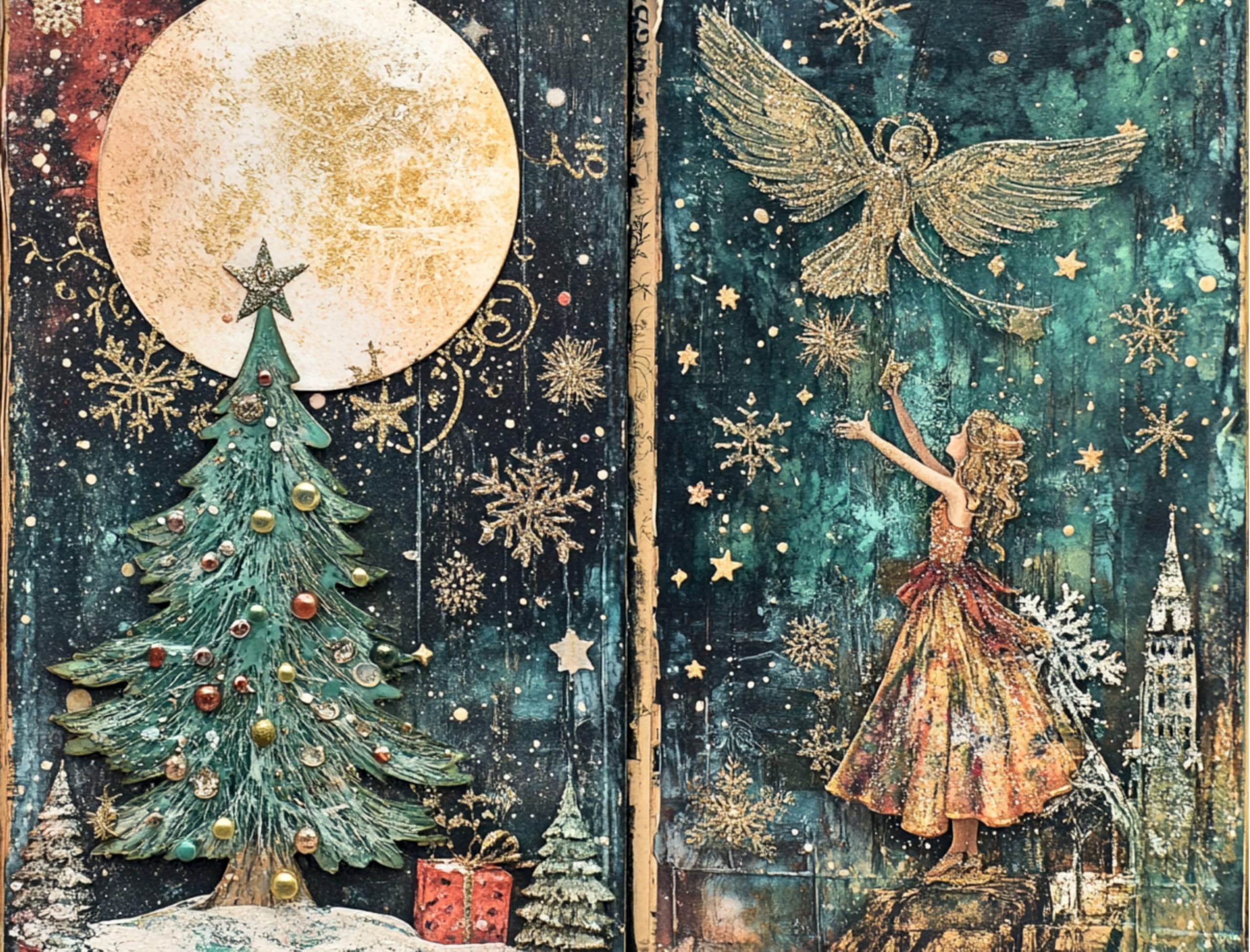 Decoupage Rice Papers - 6 Sheets | 6 Unique Designs | Versatile Christmas Designs for Art Projects & Crafting by CRAFT KREATIVELY