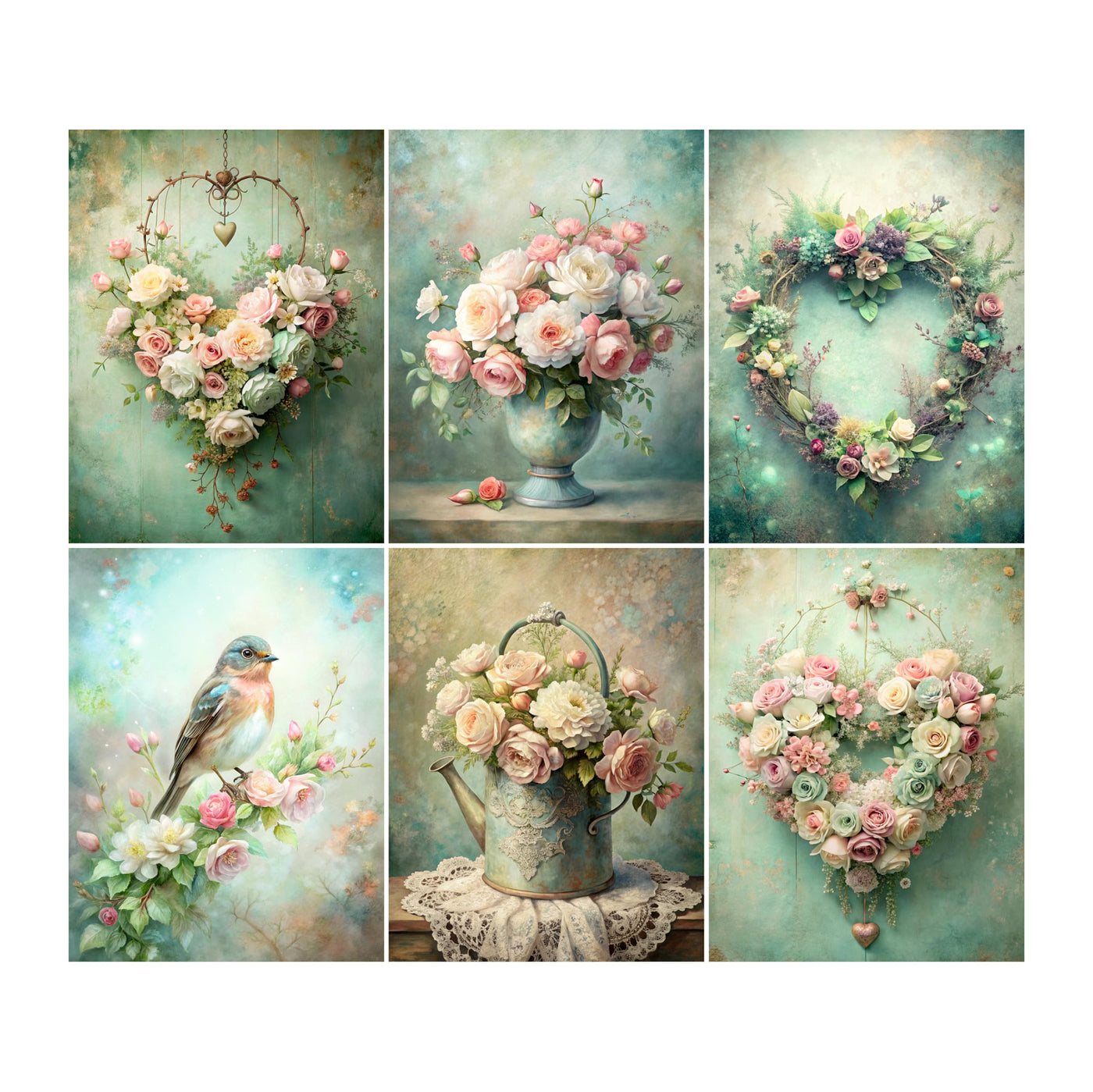 Decoupage Rice Papers - 6 Pieces | 6 Unique Designs | Versatile Decoupage Designs for Art Projects & Crafting by CRAFT KREATIVELY