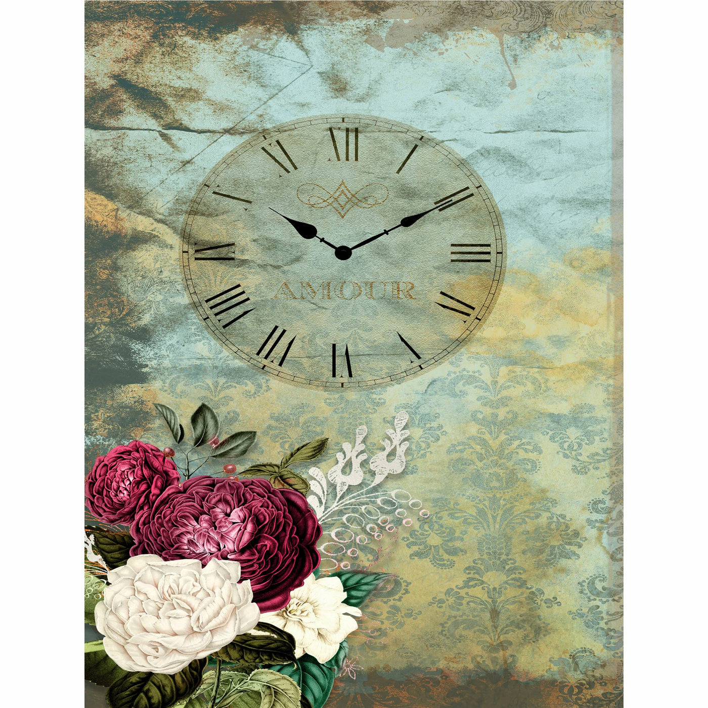 Alice Theme Mulberry Rice Paper, 20.5 x 26.5cm - 6 x Different Printed Mulberry Paper Images 30gsm Visible Fibres for Decoupage Crafts Mixed Media Collage Art