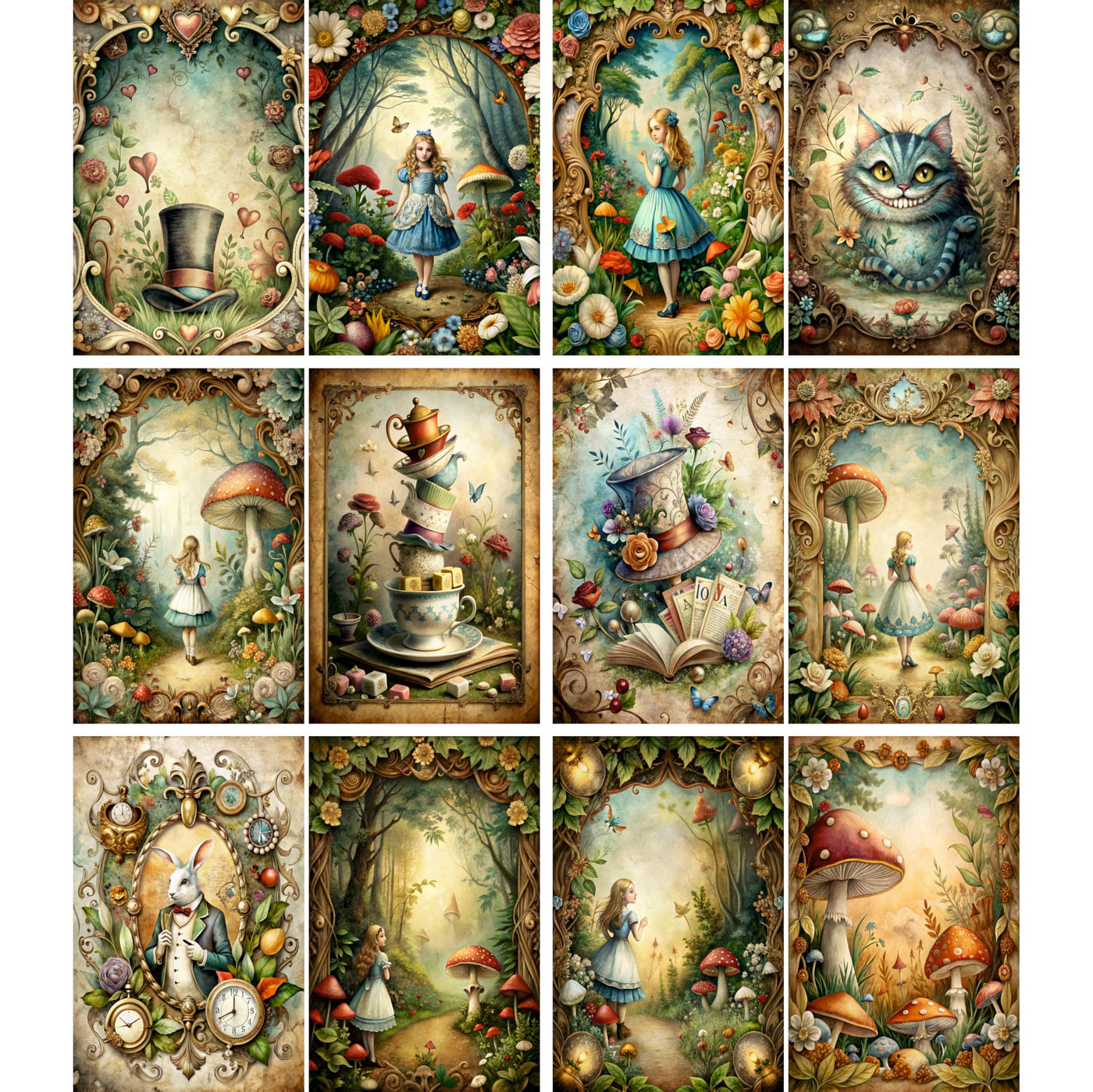 Decoupage Rice Papers - 6 Pieces | 6 Unique Designs | Versatile Decoupage Designs for Art Projects & Crafting by CRAFT KREATIVELY