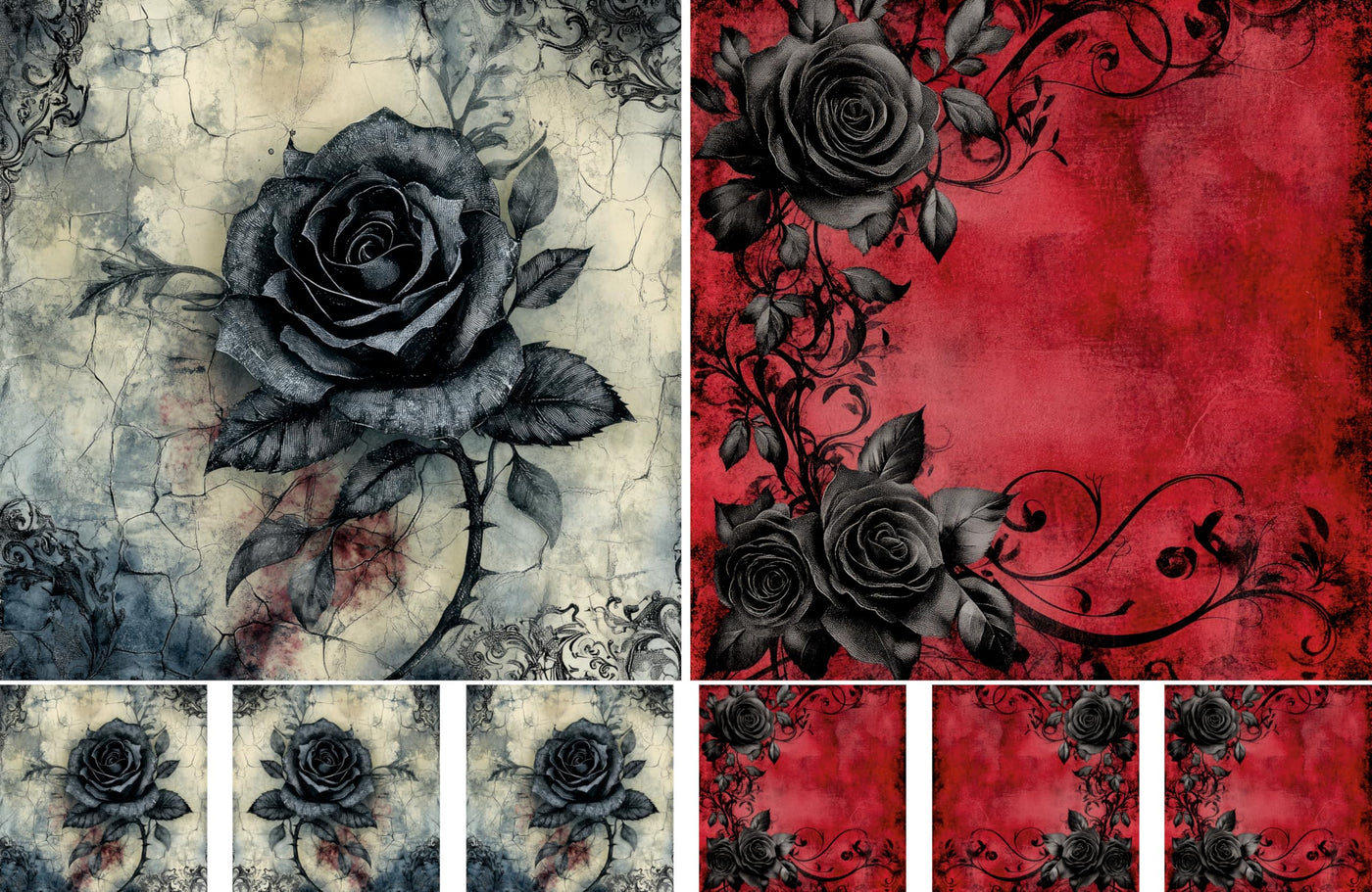 Decoupage Rice Papers - 4 Sheets | 8 Unique Designs | Versatile Christmas Designs for Art Projects & Crafting by CRAFT KREATIVELY